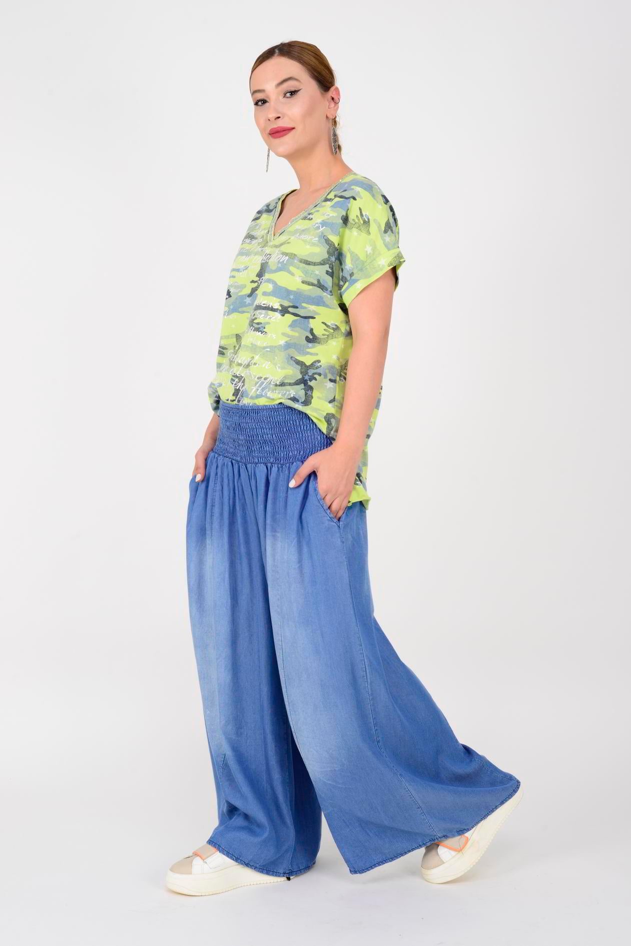 9925 KAMUFLAJ DESEN BLUZ