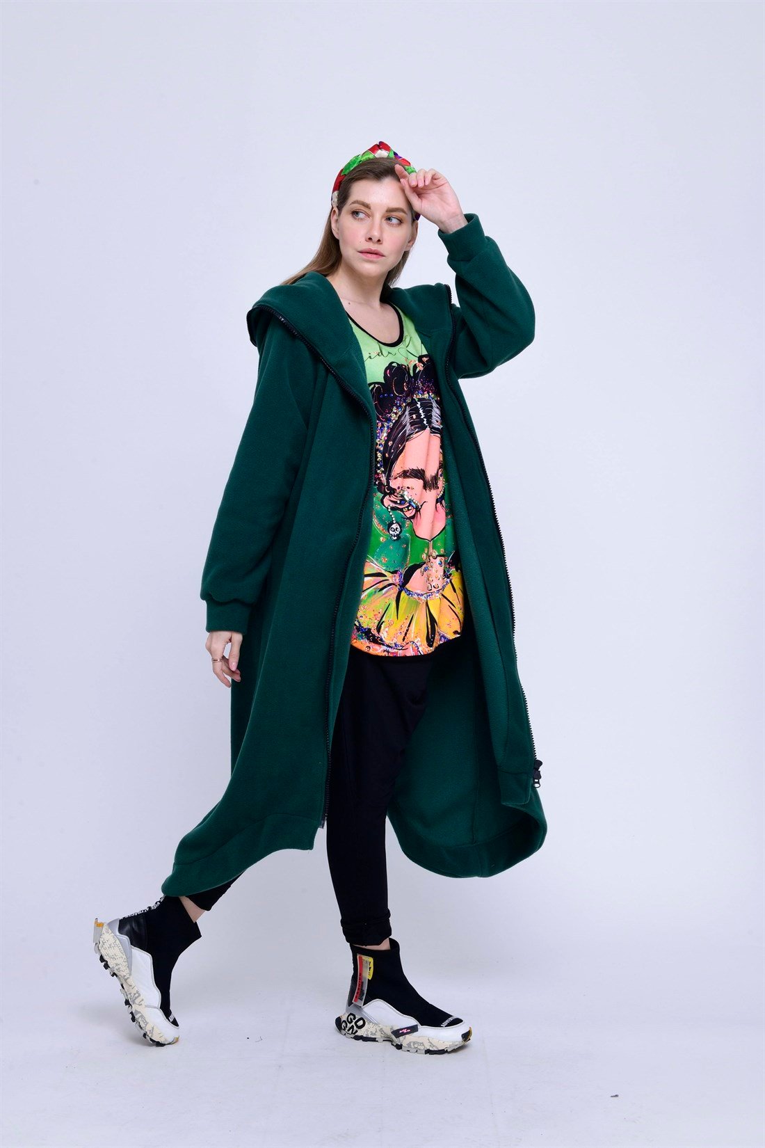 ADN8352 FERMUARLI UZUN POLAR HIRKA