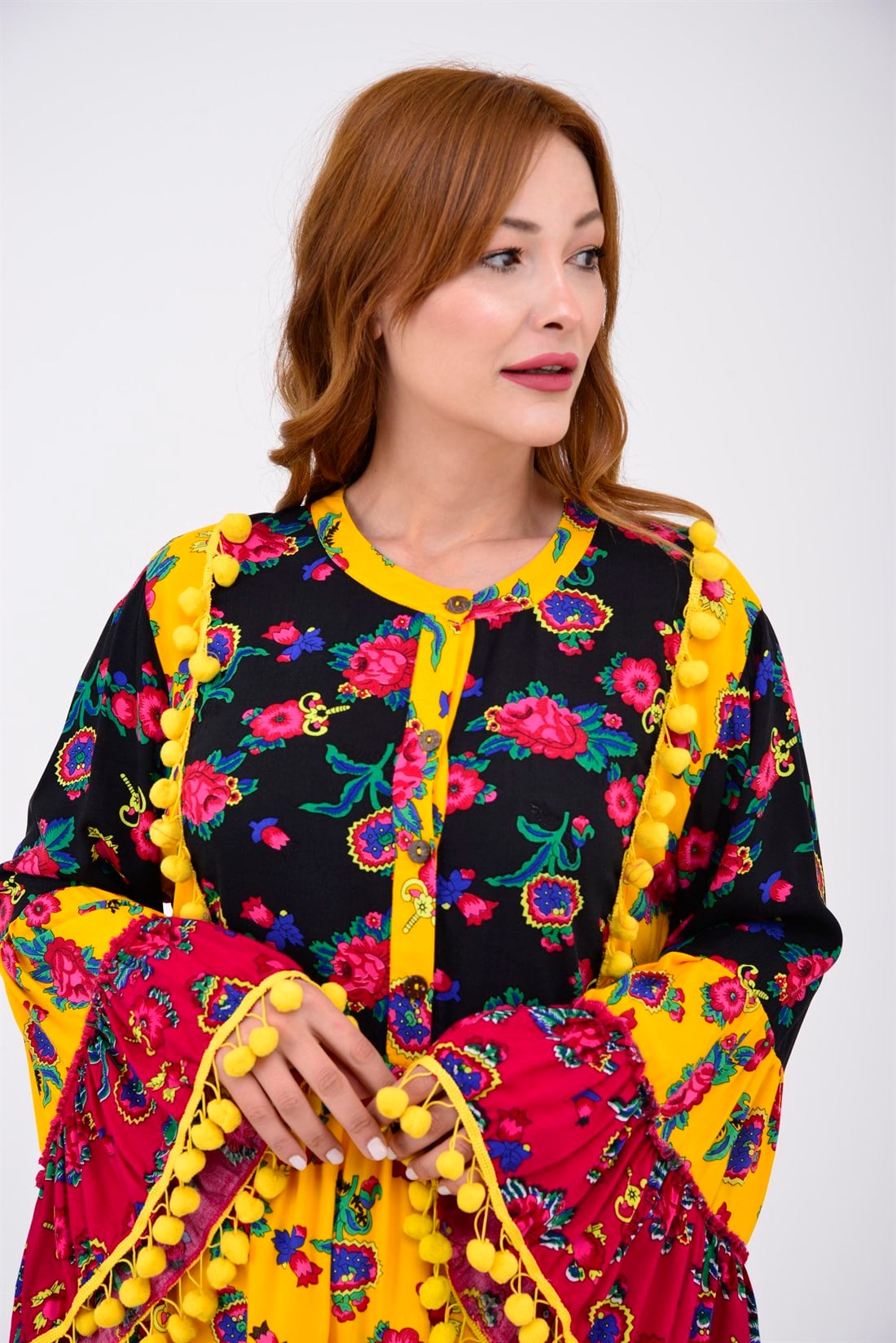 ADN878 PHARA PATCHWORK KISA ELBİSE
