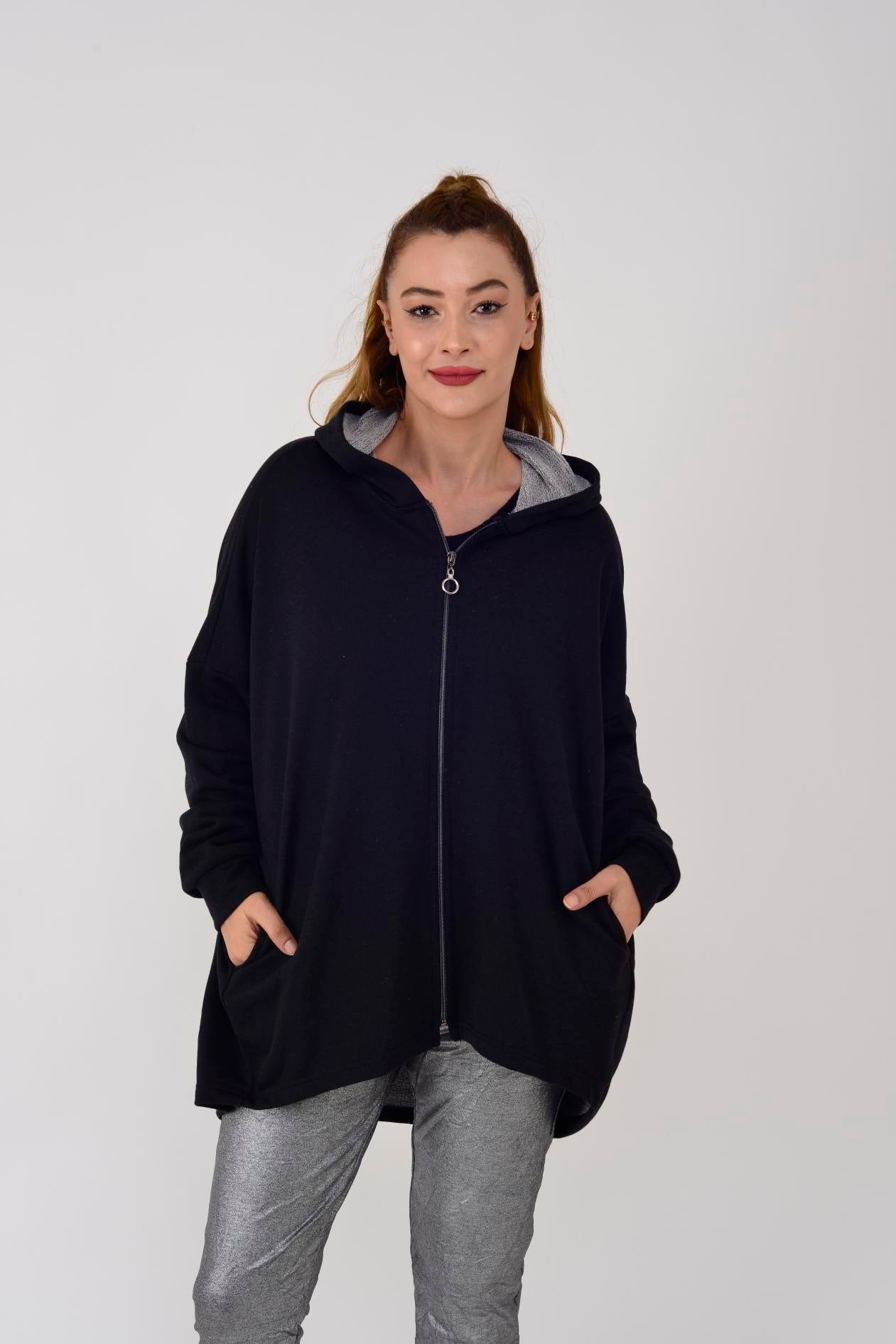 AJ23-1 FERMUAR DETAYLI SWEATSHIRT
