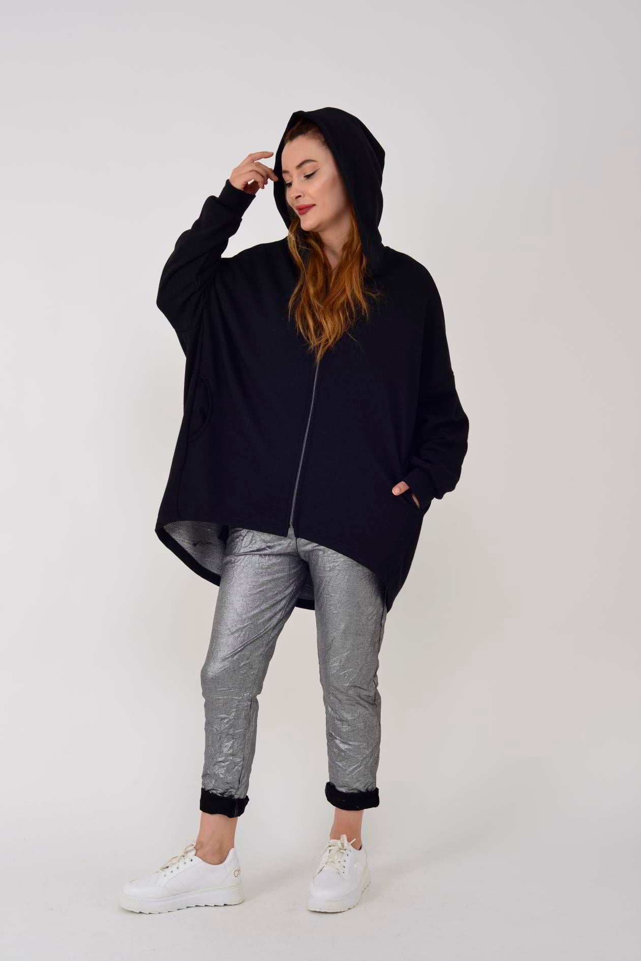 AJ23-1 FERMUAR DETAYLI SWEATSHIRT