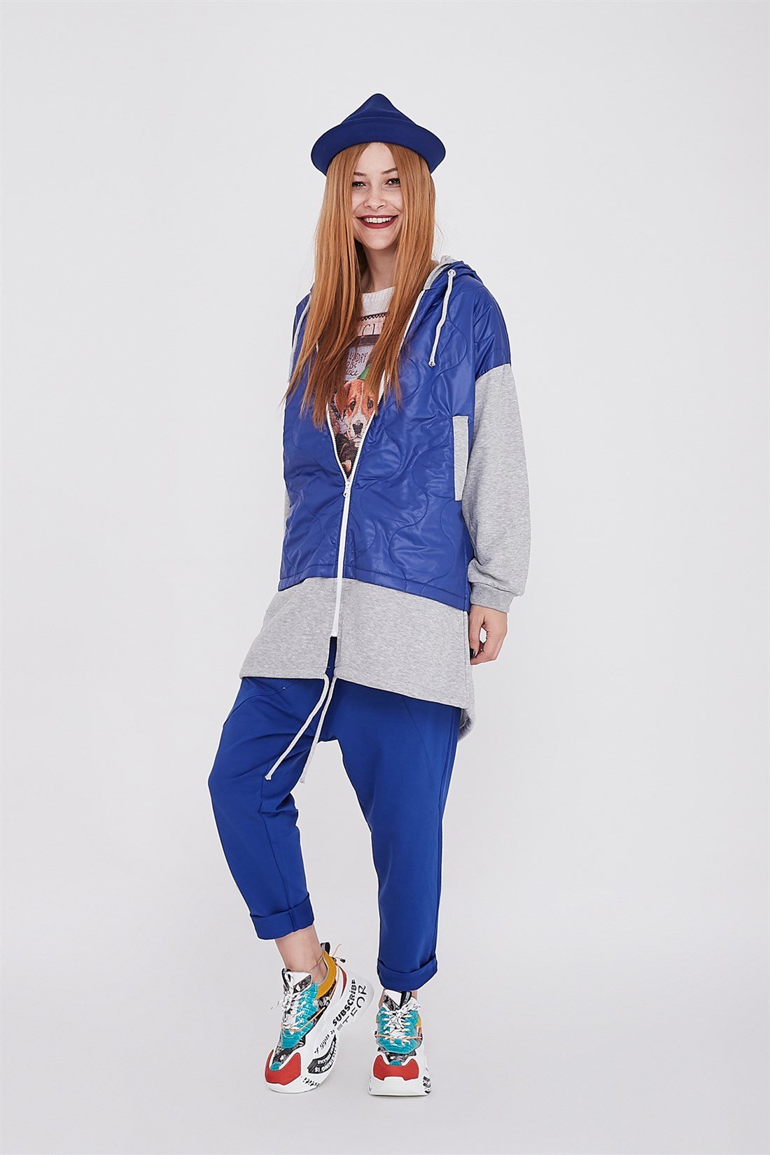 AN10291 SWEAT DETAY KAPİTONE MONT