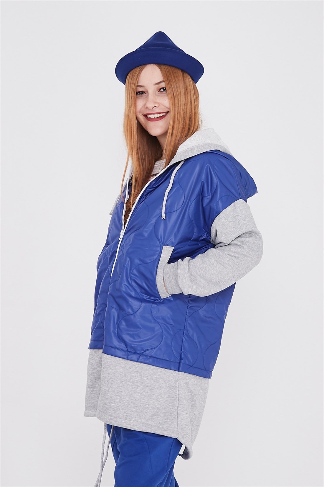 AN10291 SWEAT DETAY KAPİTONE MONT