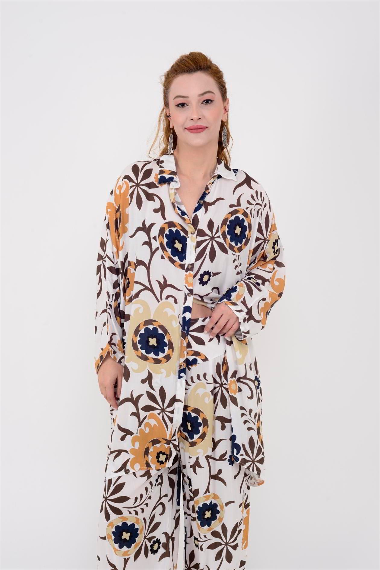 AN10514 CHARK ÇİÇEK DESEN 2'Lİ TAKIM