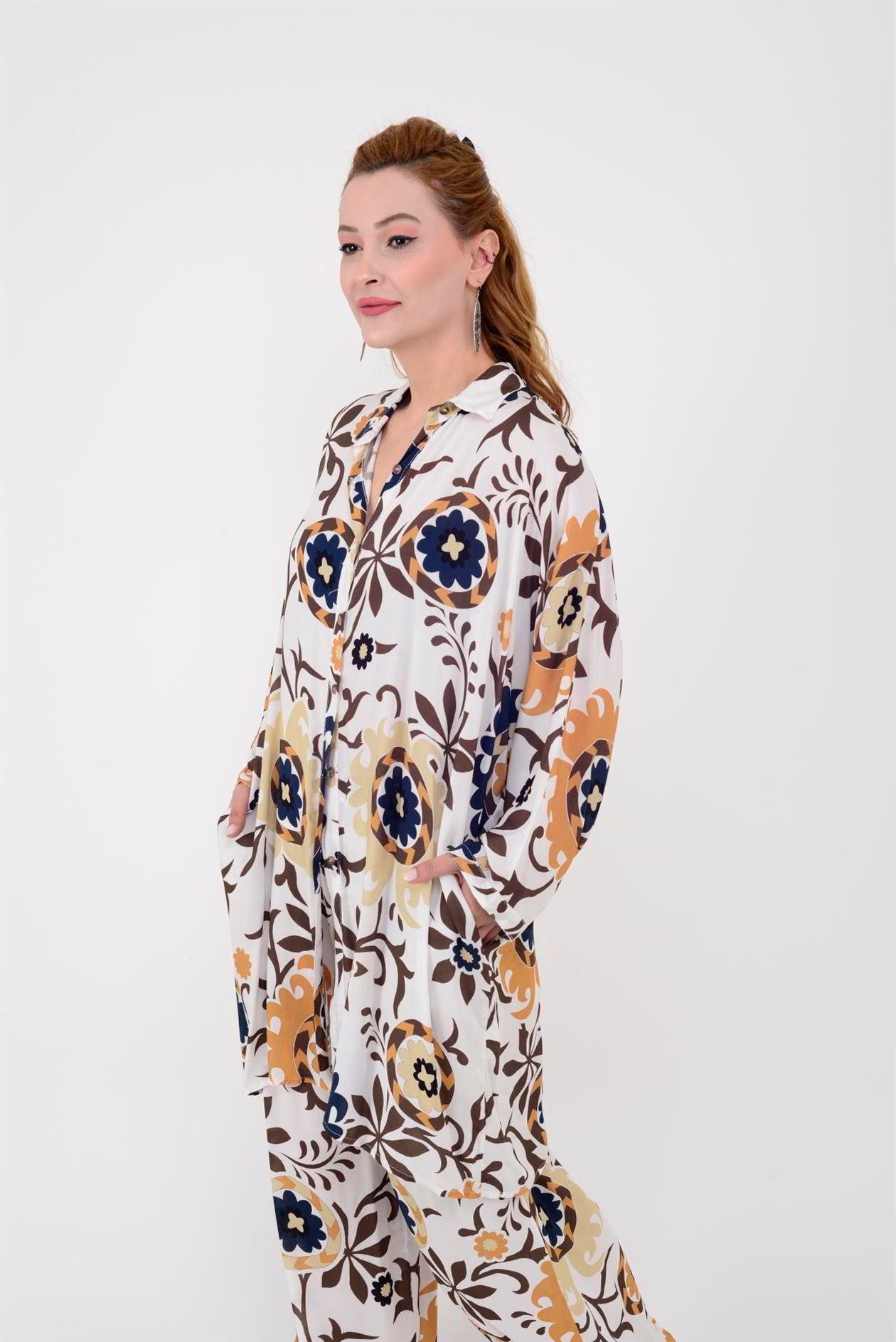 AN10514 CHARK ÇİÇEK DESEN 2'Lİ TAKIM