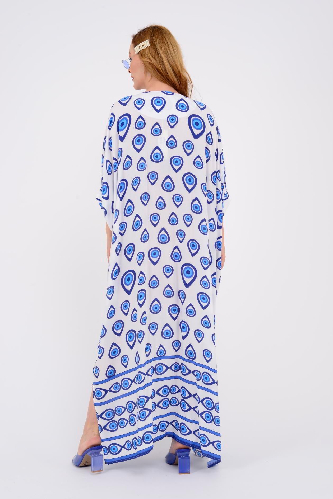 AN10524 A4449 BEAD OVERSIZE YIRTMAÇ DETAY ELBİSE
