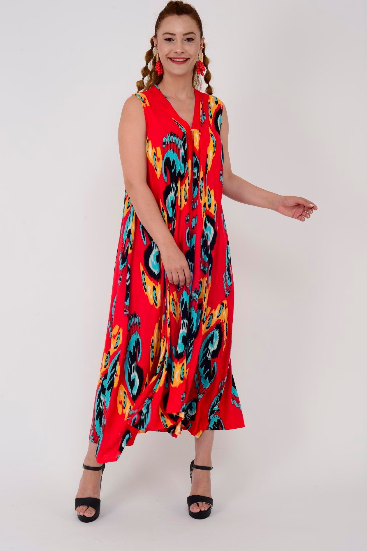 AN10541 ZUEL MAGMA DESEN ELBİSE