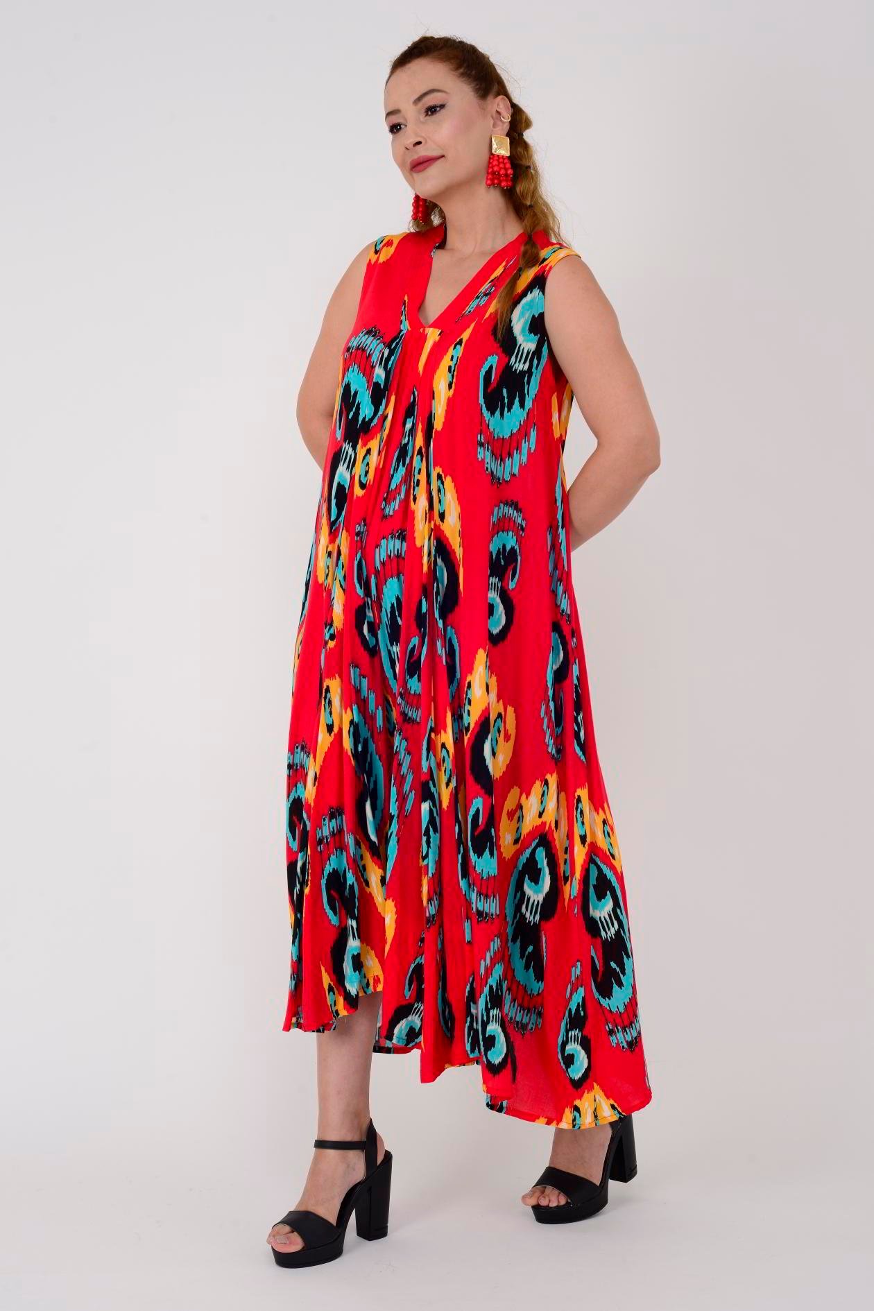 AN10541 ZUEL MAGMA DESEN ELBİSE