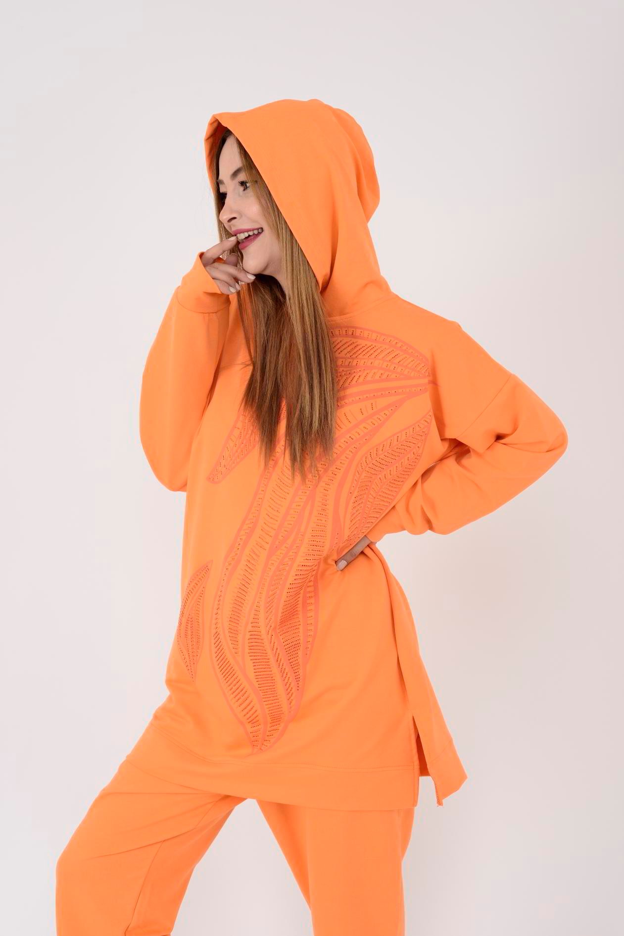 AN10569 LİLYUM DESEN TAŞ DETAYLI 2' Lİ TAKIM