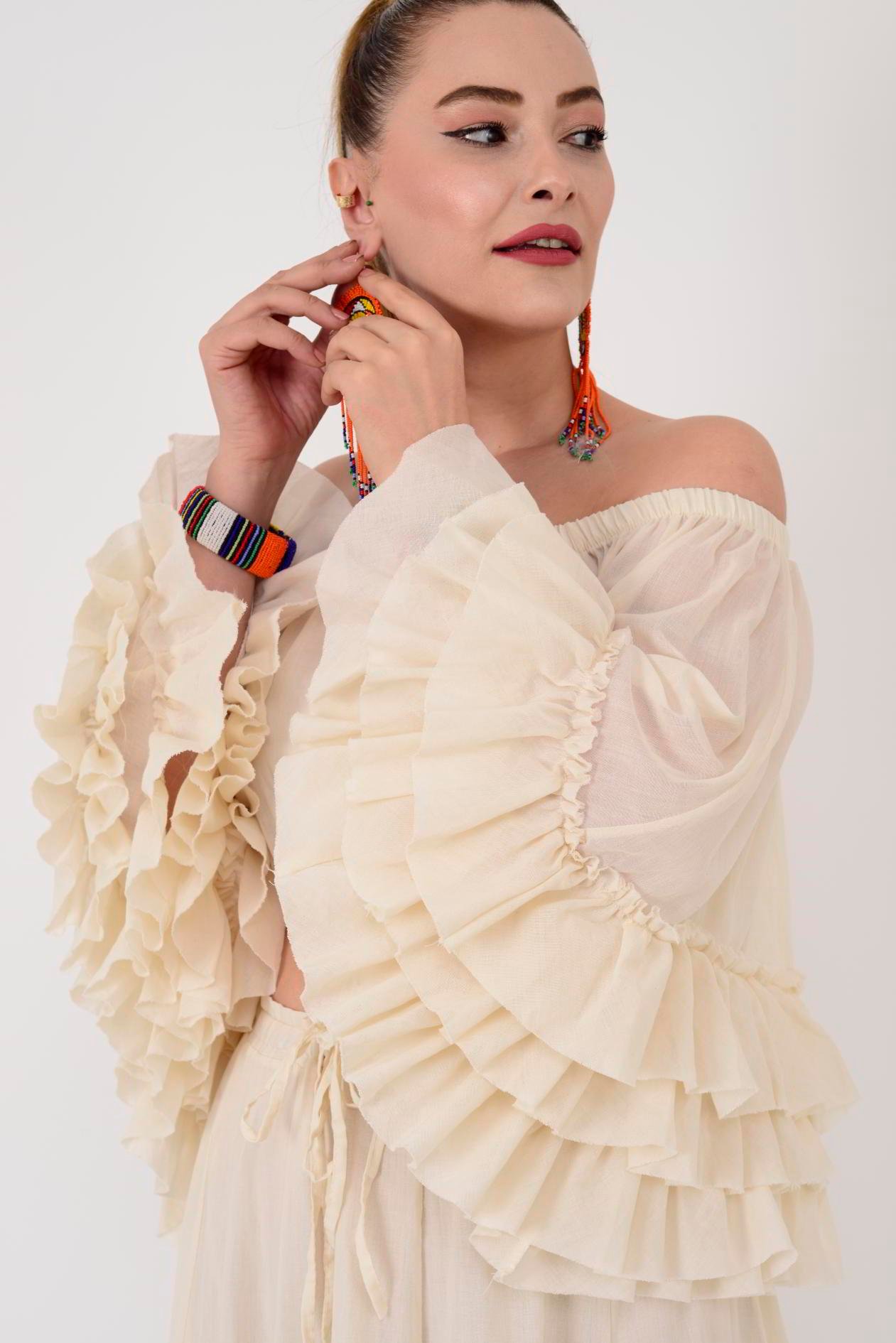 AN10589 FIRFIRLI İSPANYOL KOL HAM BOHEM TAKIM