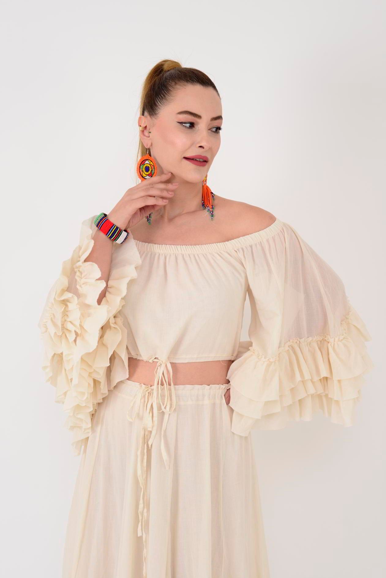 AN10589 FIRFIRLI İSPANYOL KOL HAM BOHEM TAKIM