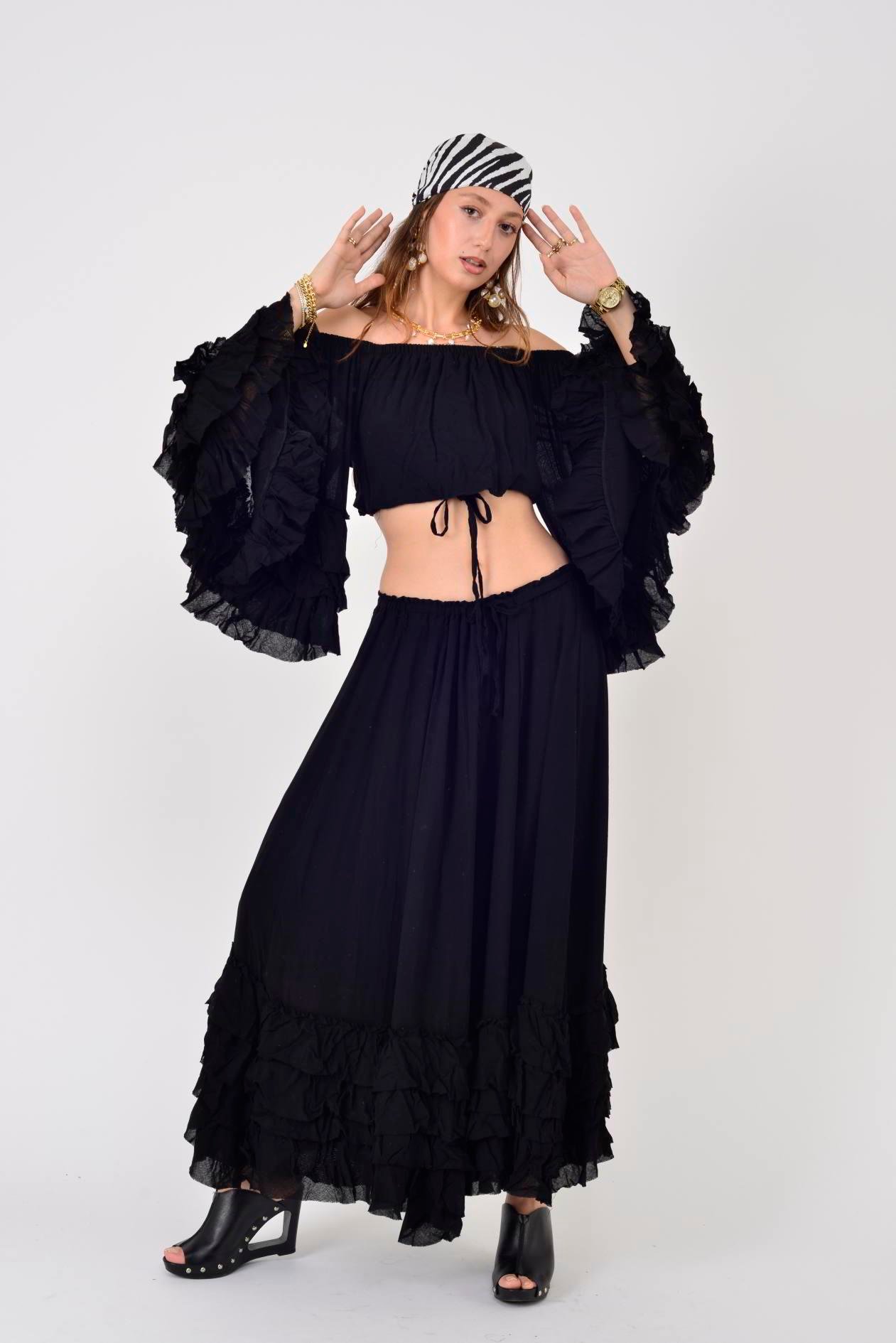 AN10589 FIRFIRLI İSPANYOL KOL HAM BOHEM TAKIM