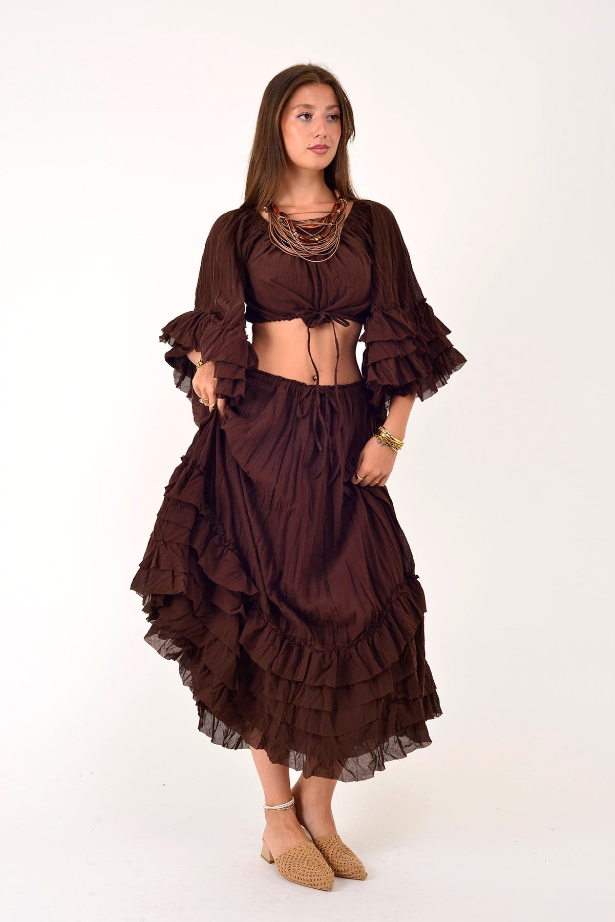 AN10589 MARIA İSPANYOL KOL HAM BOHEM TAKIM