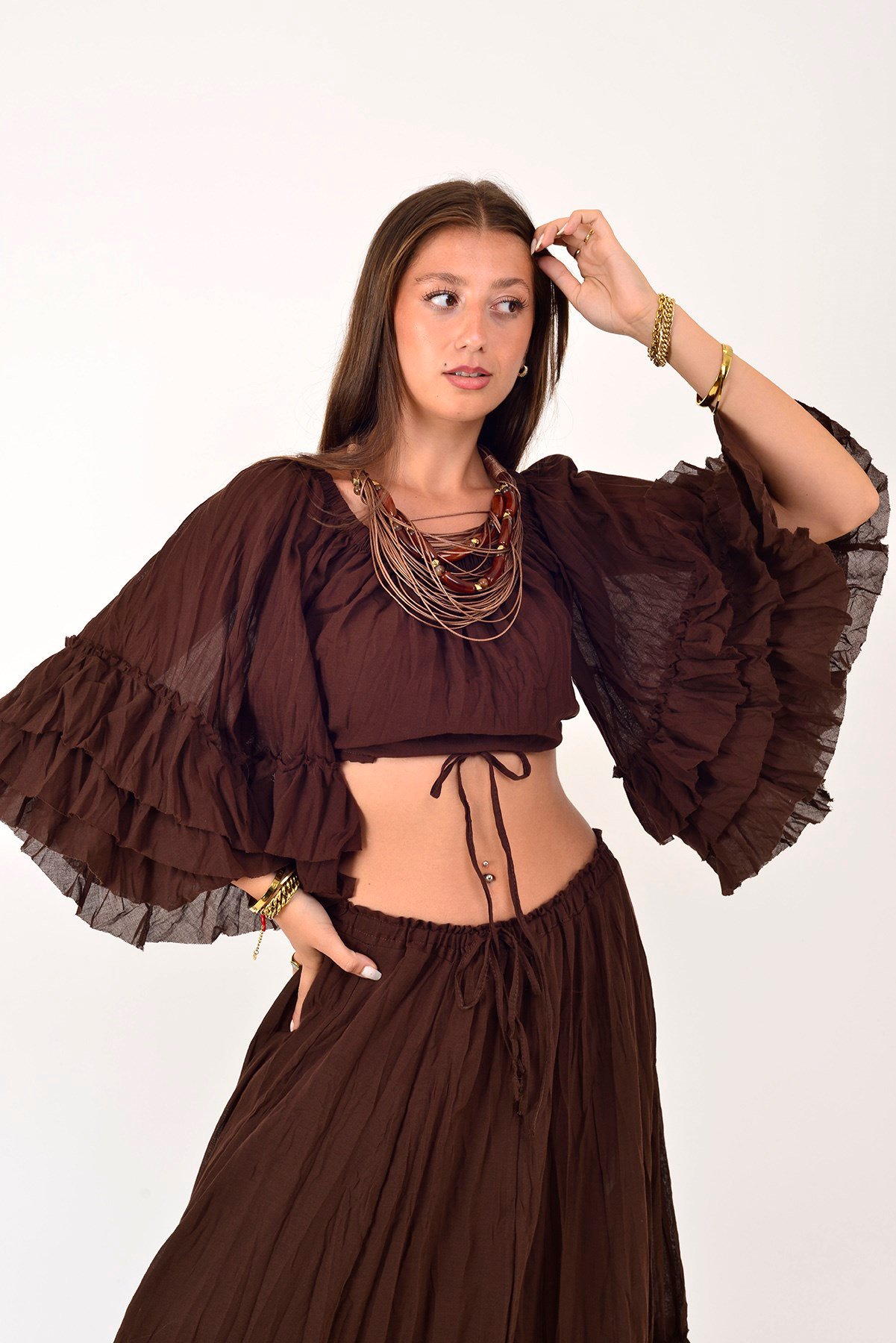 AN10589 MARIA İSPANYOL KOL HAM BOHEM TAKIM