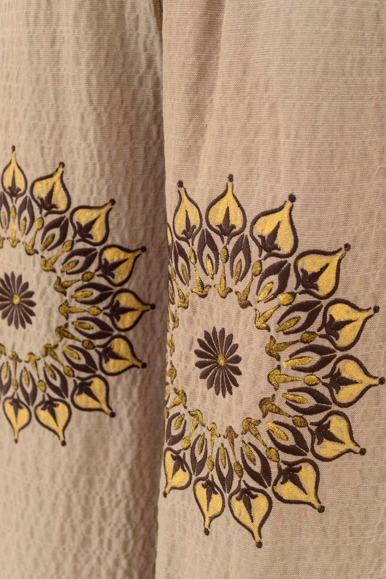 AN10624 MANDALA ÇİÇEK NAKIŞLI GOFRE BOHEM TAKIM