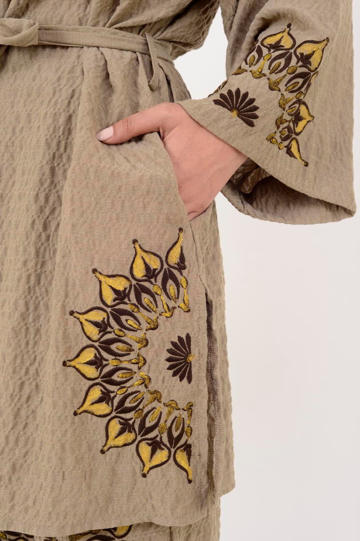 AN10624 MANDALA ÇİÇEK NAKIŞLI GOFRE BOHEM TAKIM