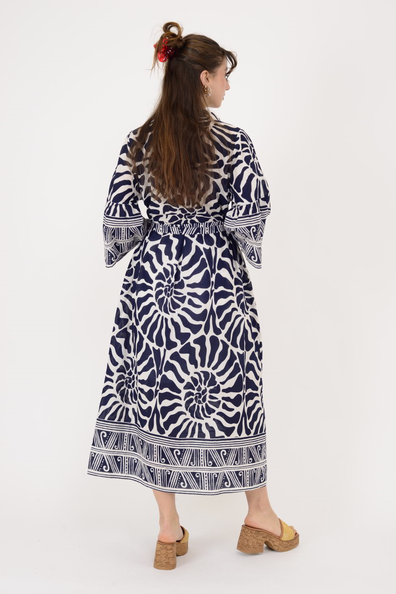 AN10645 MARIN KEMER DETAYLI GÖMLEK ELBİSE