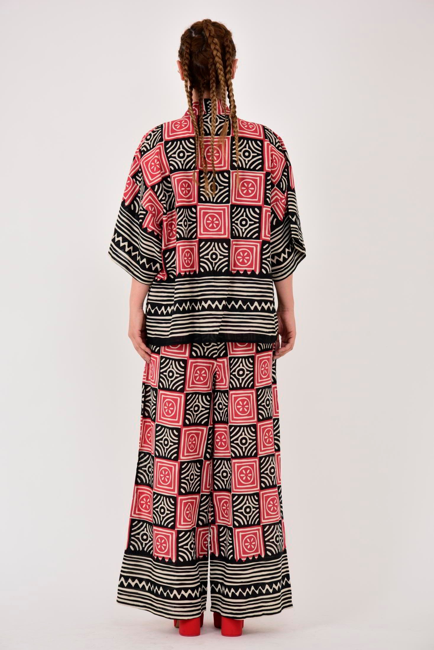 AN10667 MARIN GEOMETRİK DESEN 2'Lİ TAKIM