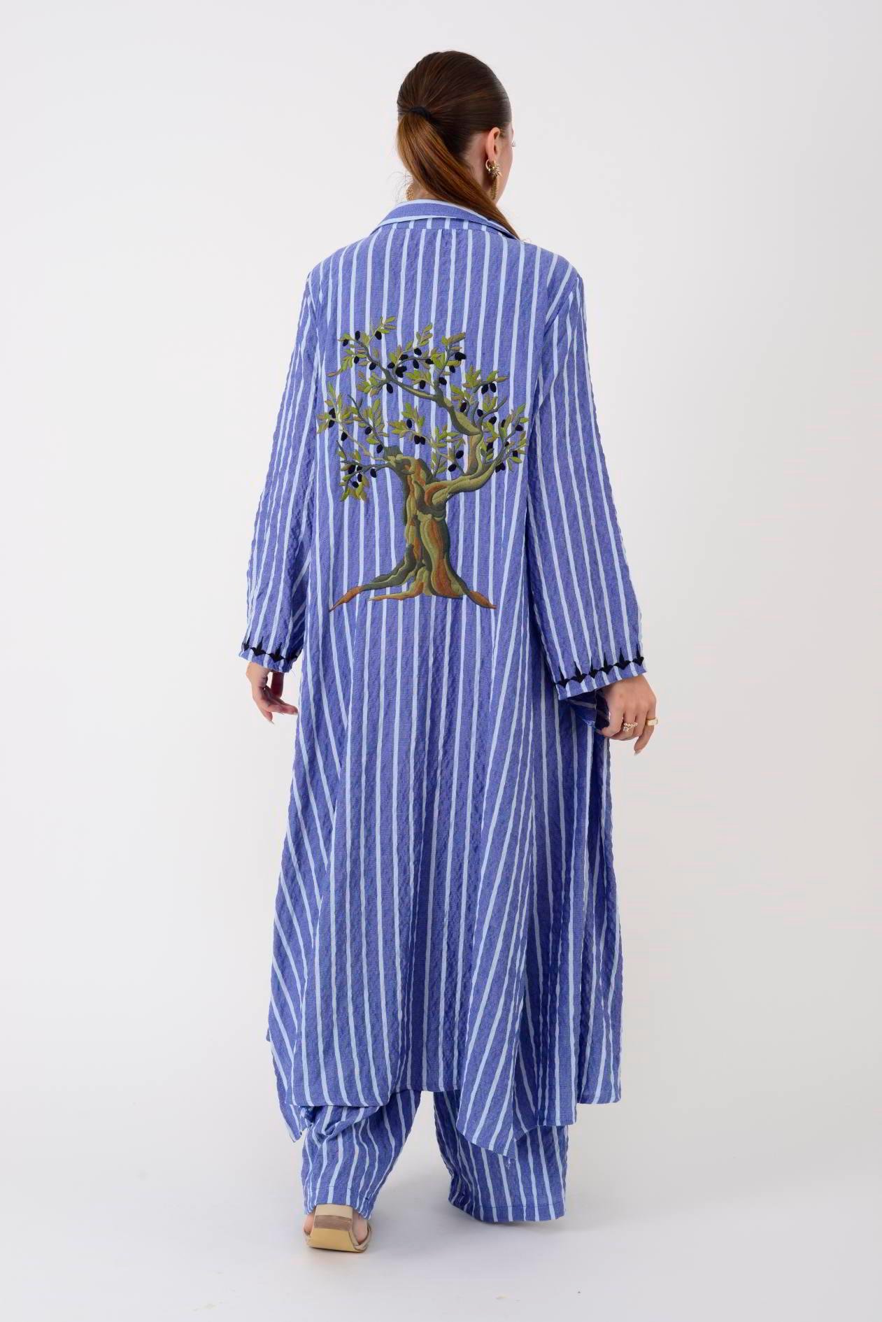 AN10676 TIGER ARKASI ZEYTİN DALI İŞLEMELİ 2'Lİ TAKIM