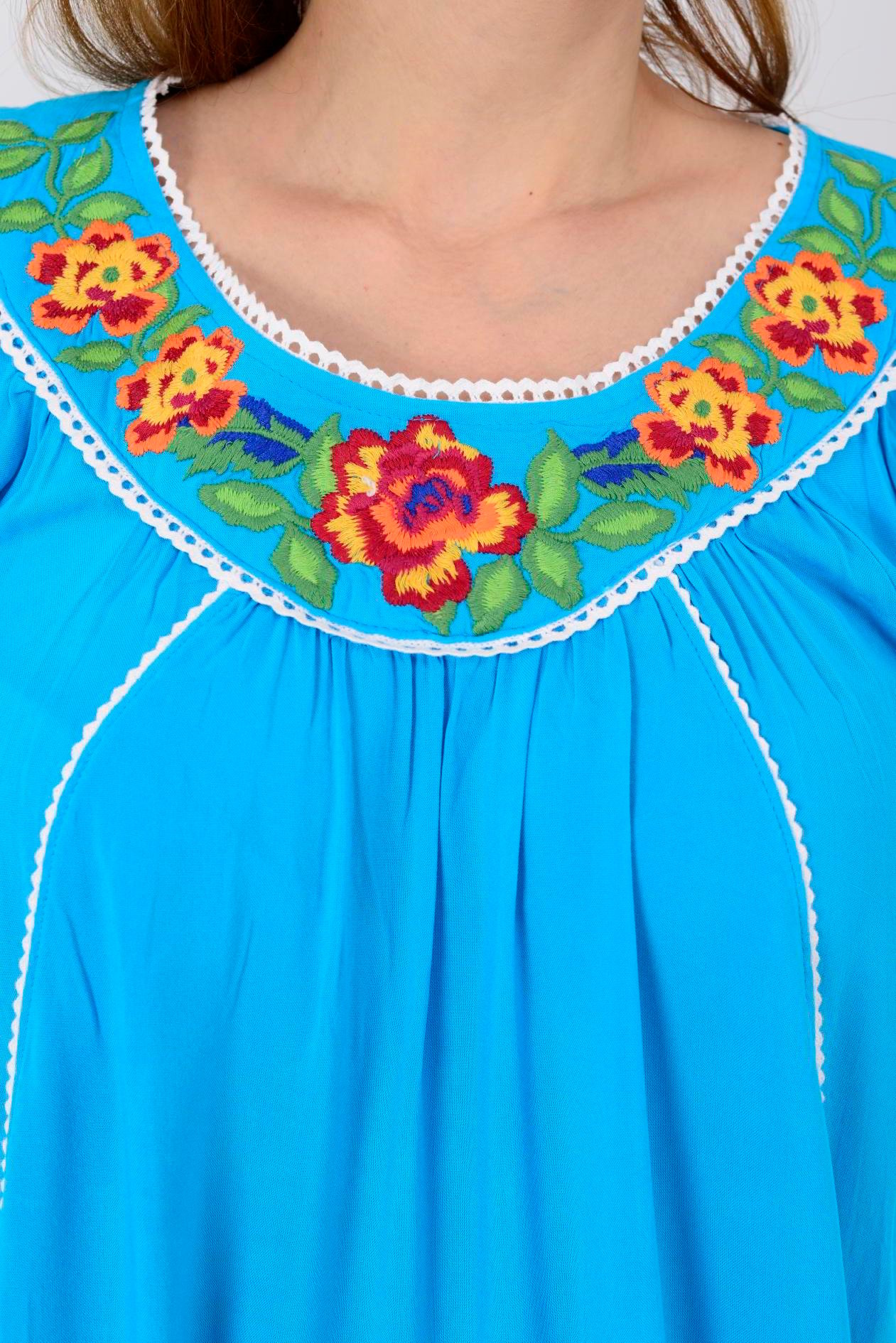 AN10697 NAKIŞ İŞLEMELİ KISA ELBİSE
