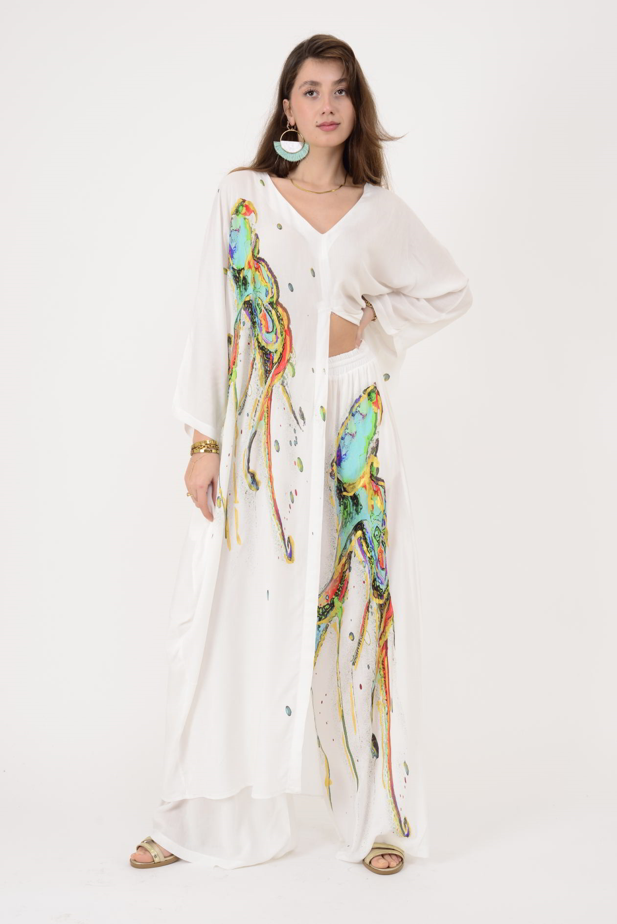 AN10712 AHTAPOT DESEN YALDIZ DETAYLI 2'Lİ TAKIM