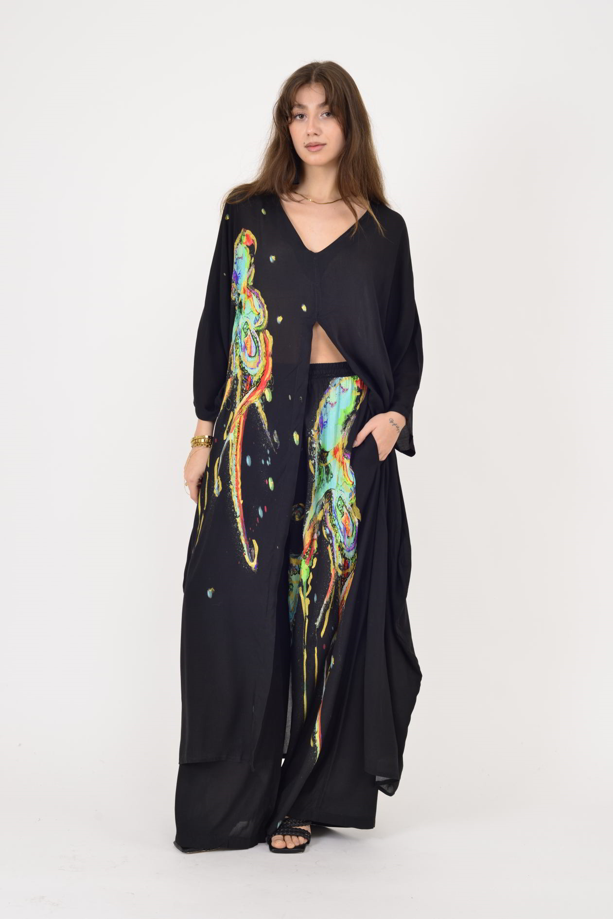 AN10712 AHTAPOT DESEN YALDIZ DETAYLI 2'Lİ TAKIM