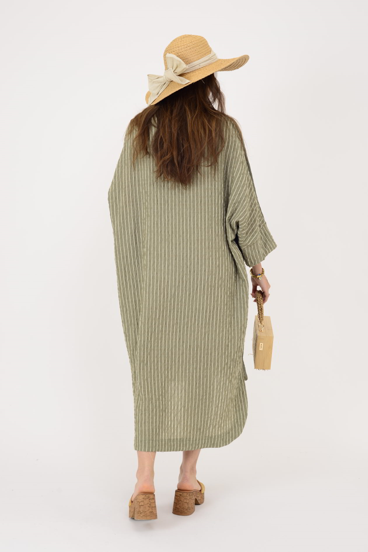 AN10745 BLUNT CEP DETAYLI GOFRE ELBİSE