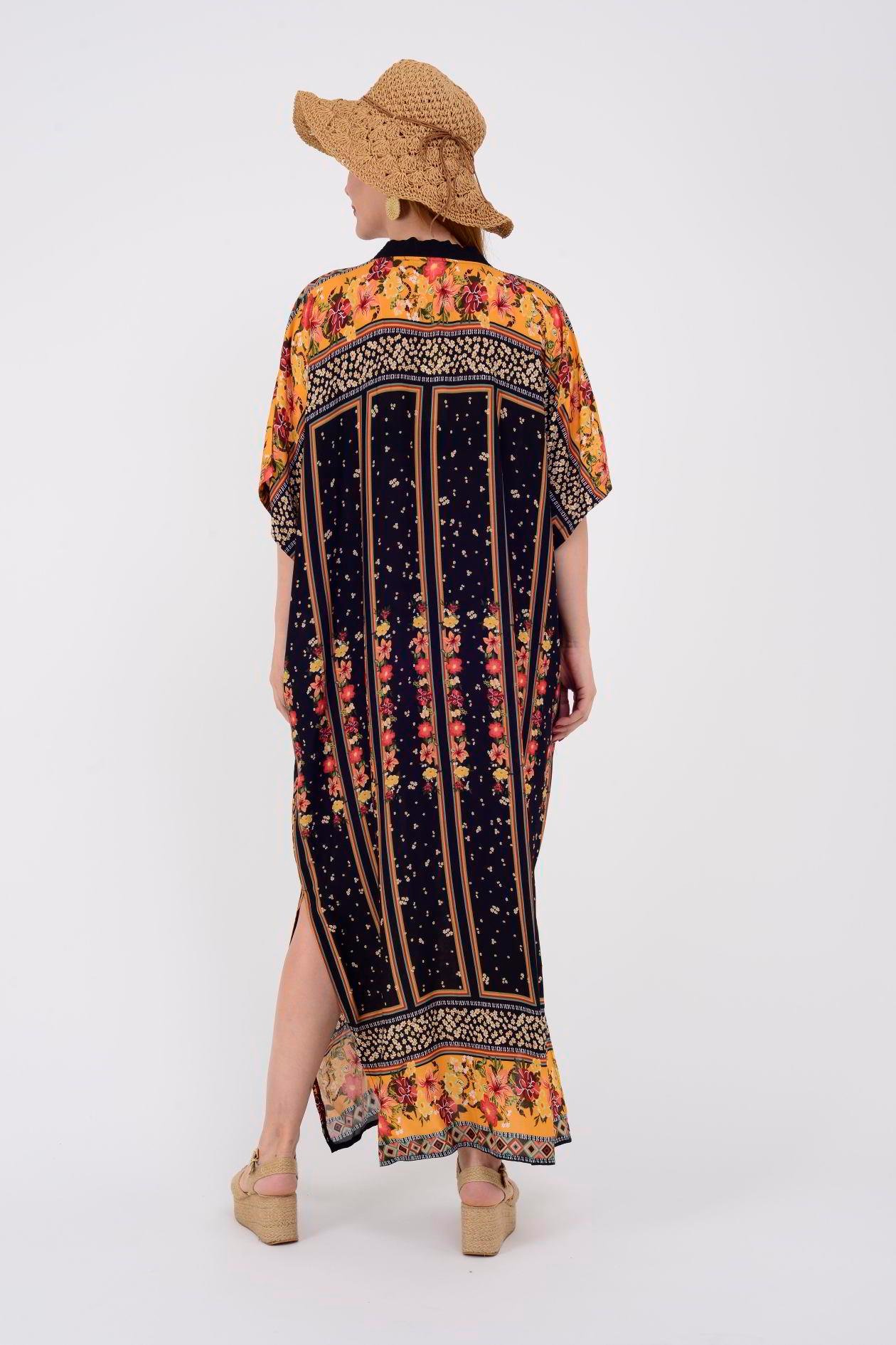 AN19005 22-2968 FLORA V YAKA CRAFT ELBİSE