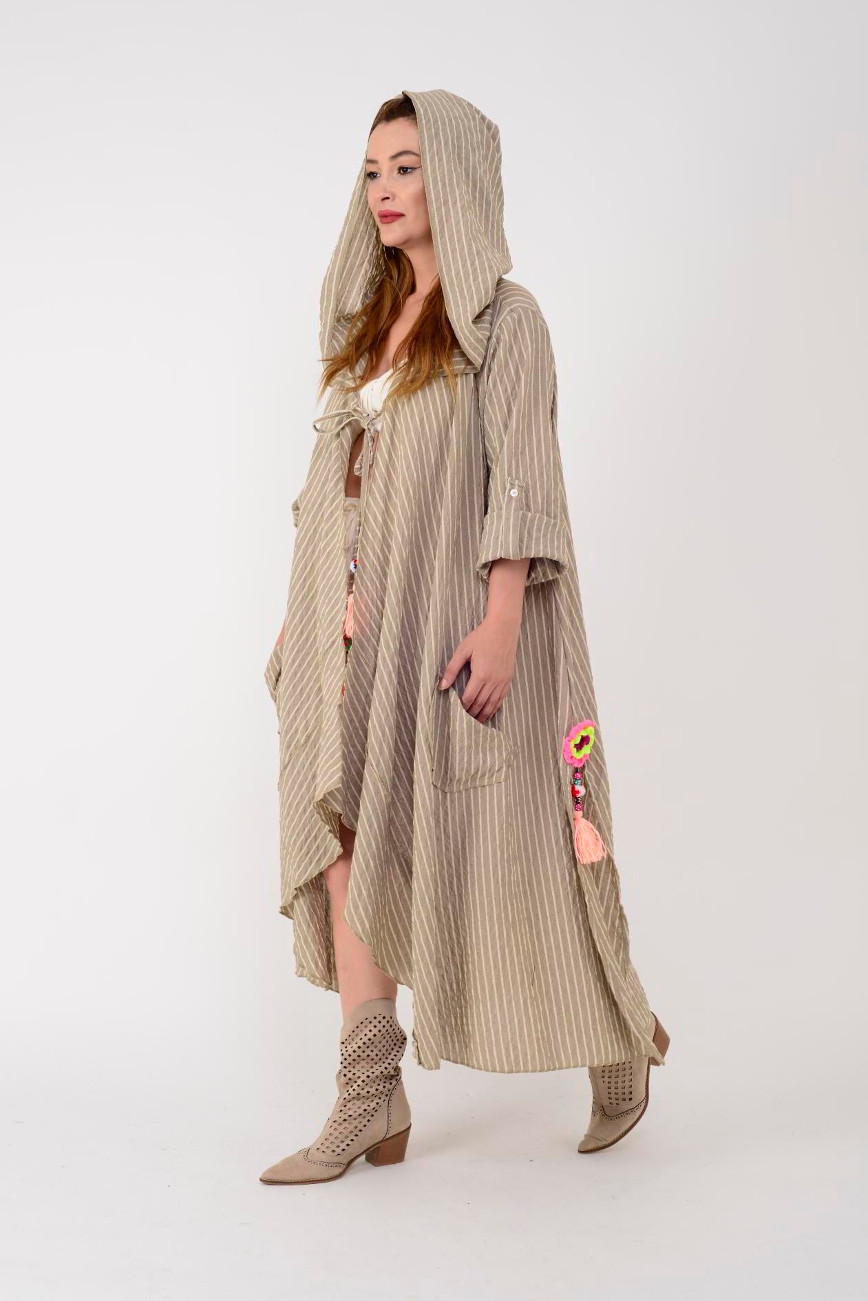 AN2104 CADI KAPÜŞONLU BOHO KAP