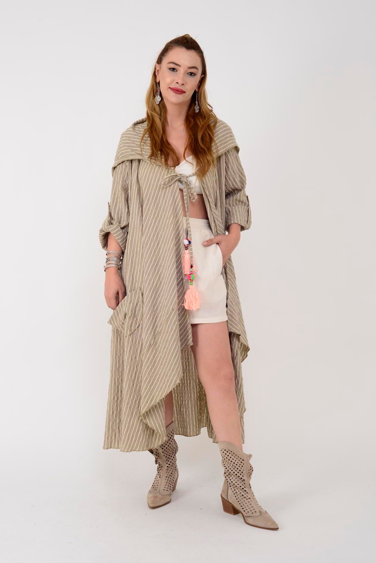 AN2104 CADI KAPÜŞONLU BOHO KAP