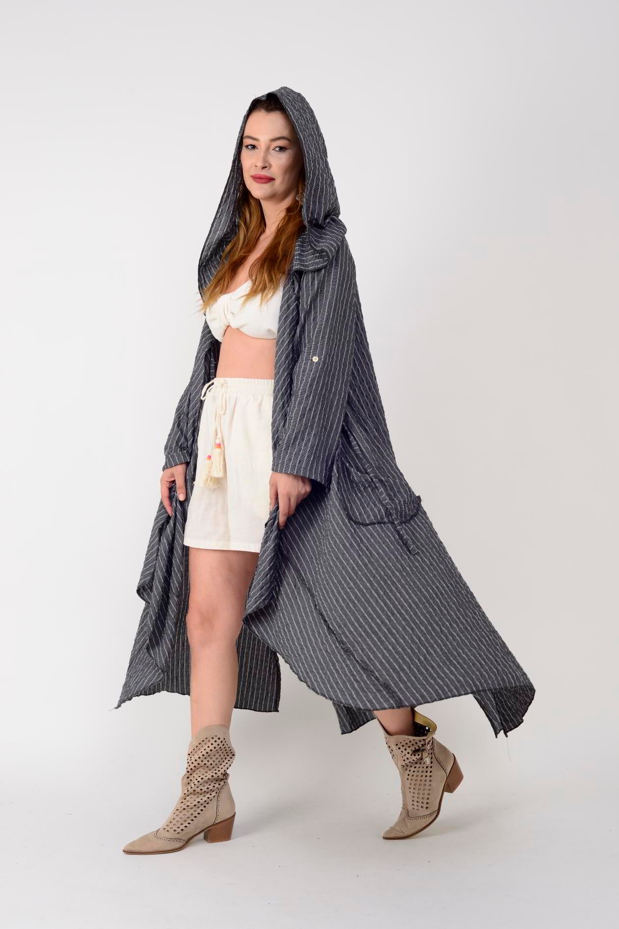 AN2104 CADI KAPÜŞONLU BOHO KAP
