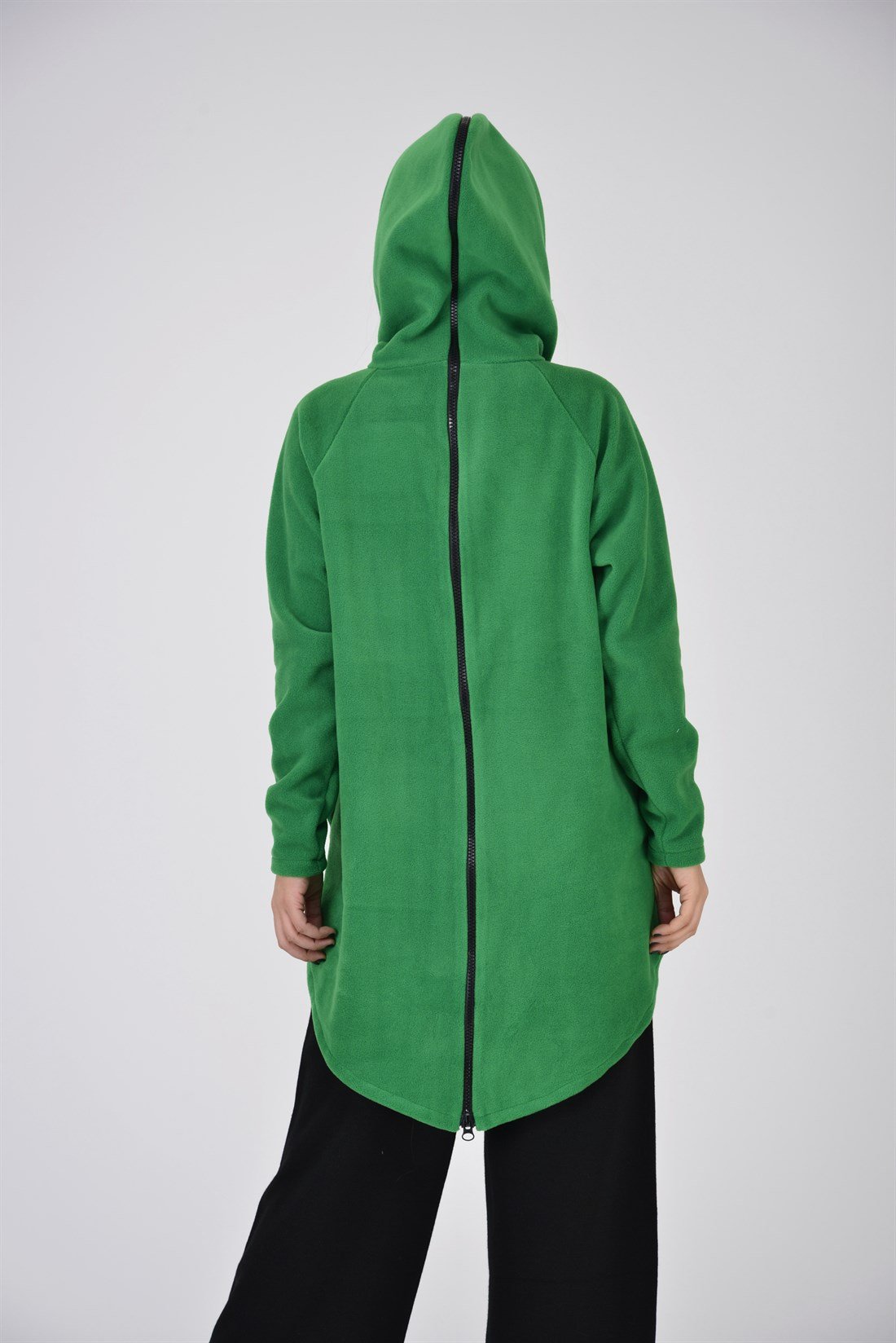 AN2115 FERMUAR DETAYLI KAPÜŞONLU POLAR SWEAT
