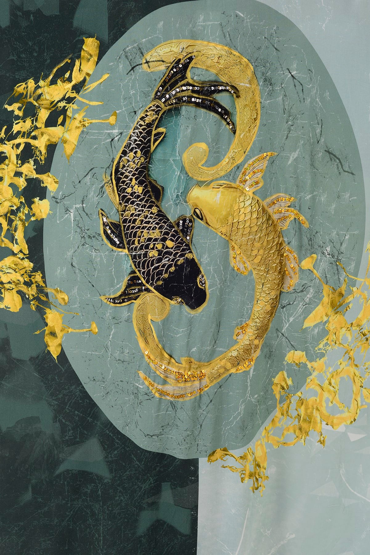 AN4013 DRAGON JAPON BALIĞI DESEN KİMONO