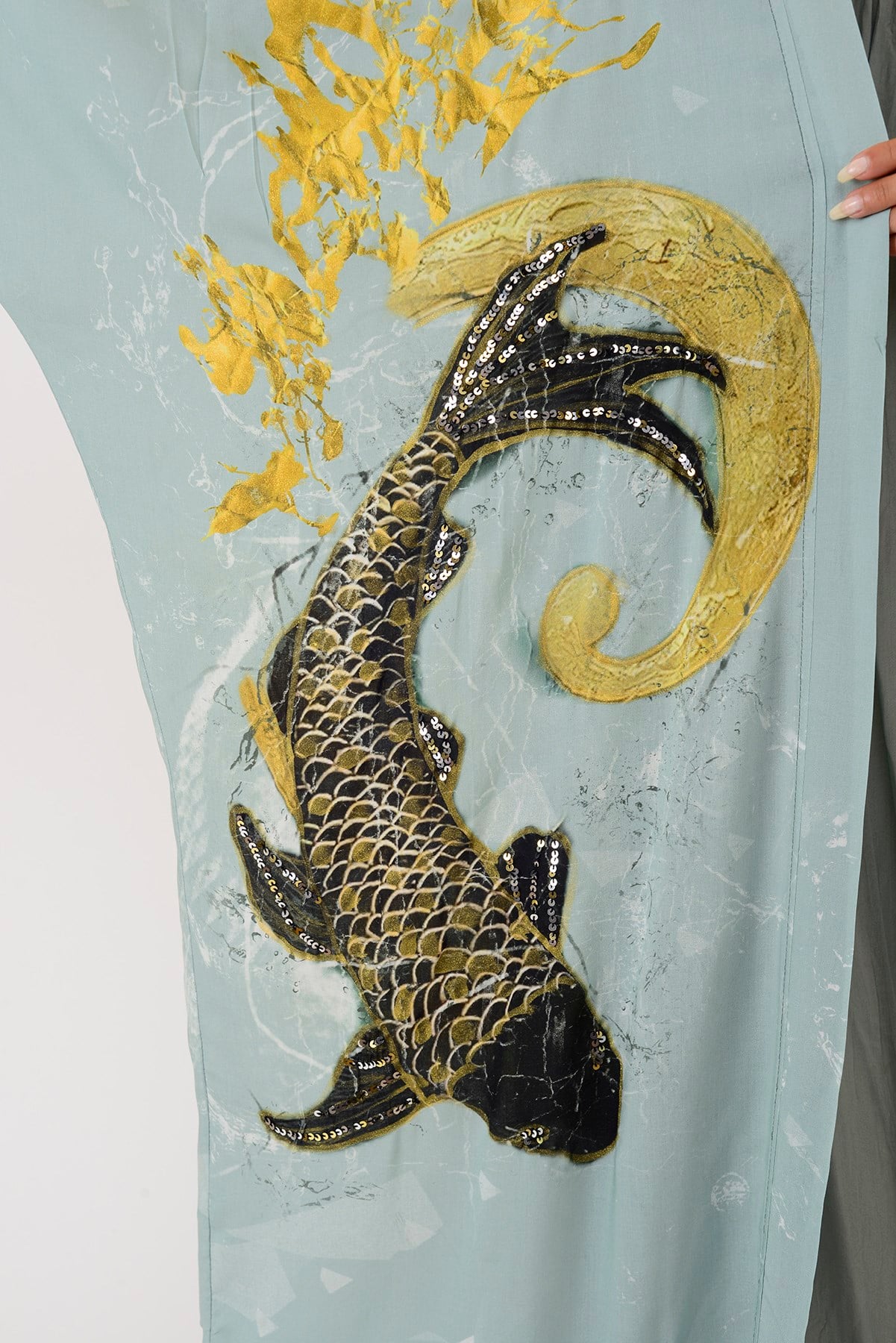 AN4013 DRAGON JAPON BALIĞI DESEN KİMONO