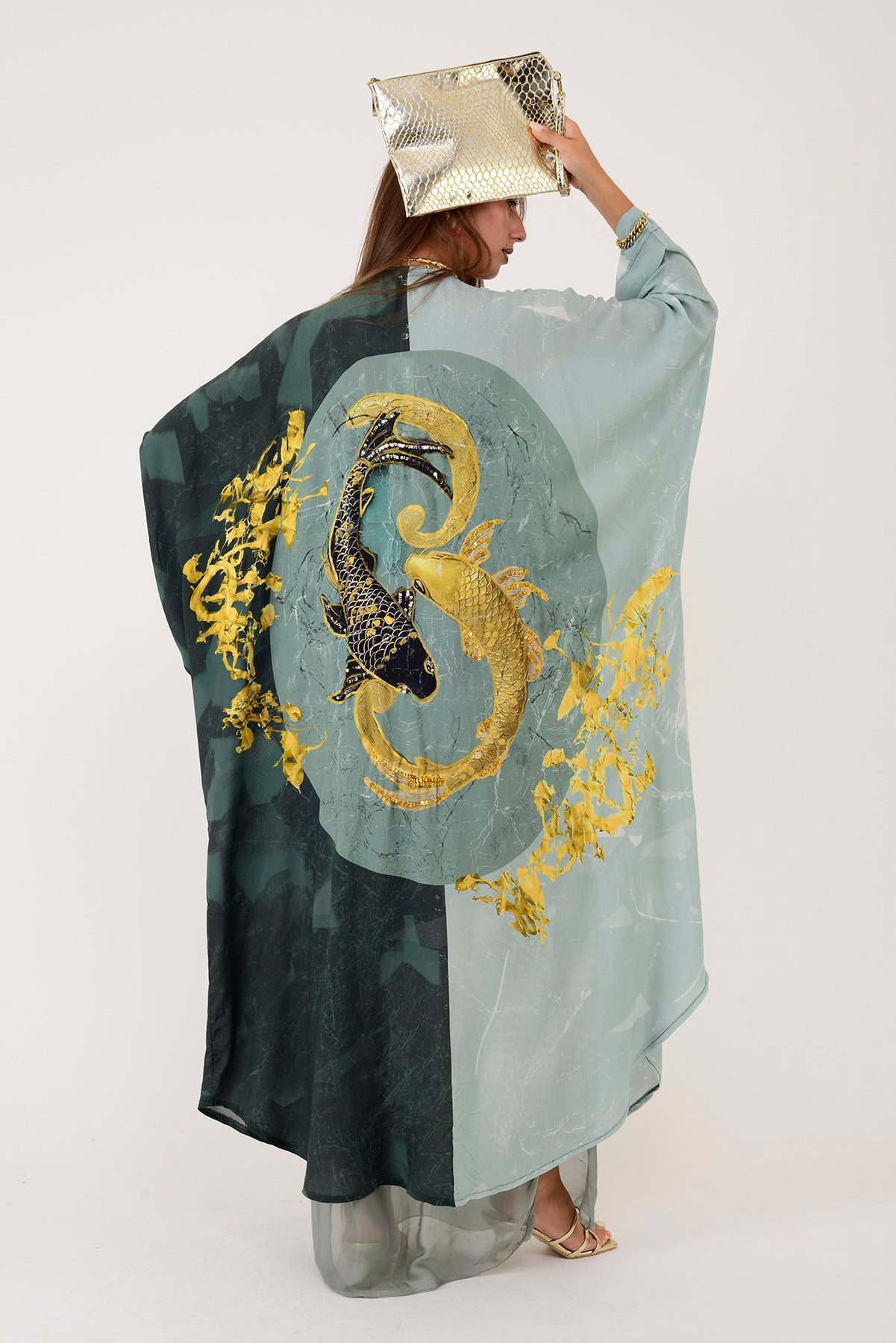 AN4013 DRAGON JAPON BALIĞI DESEN KİMONO