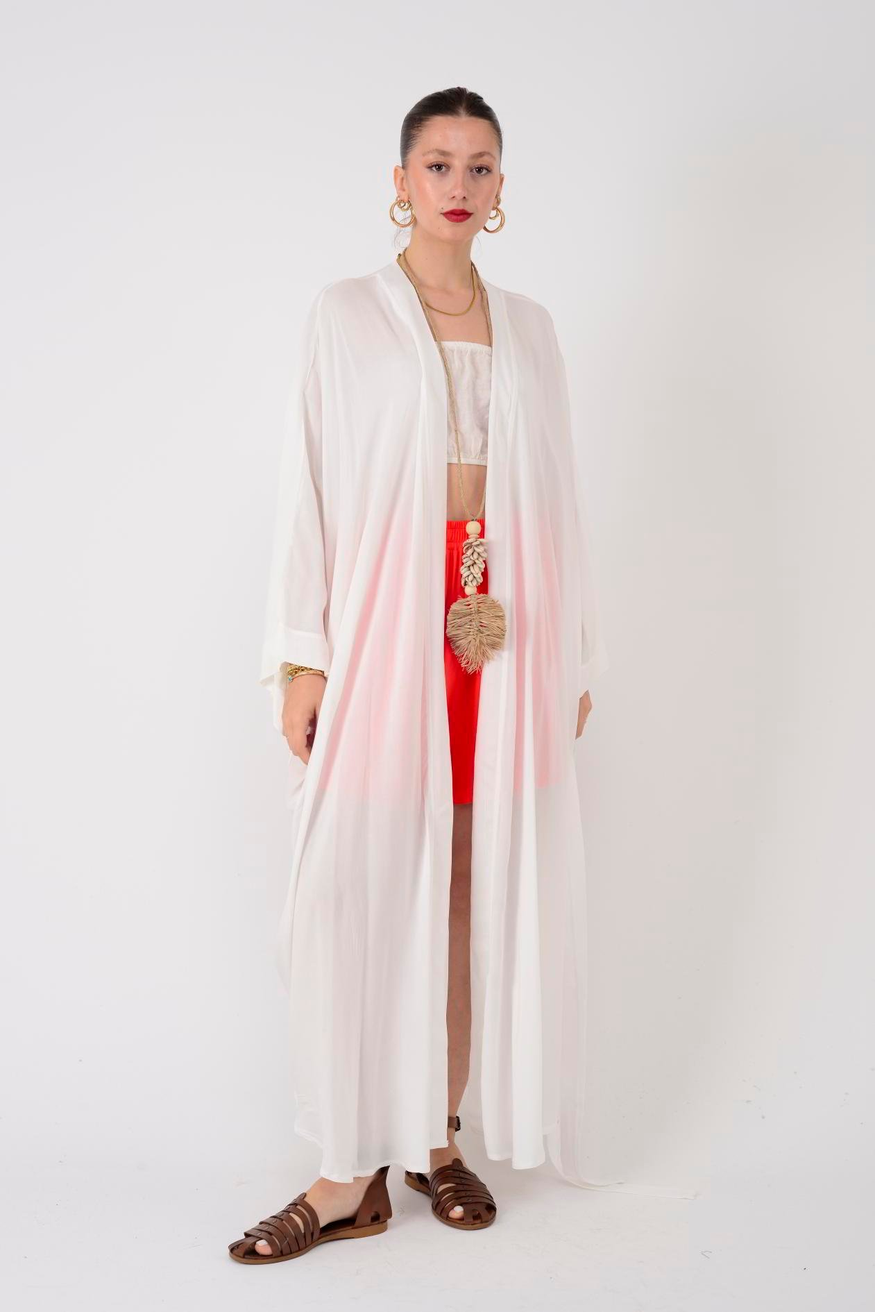 AN4013 PÜSKÜL DETAYLI ŞAHMARAN DESEN KİMONO