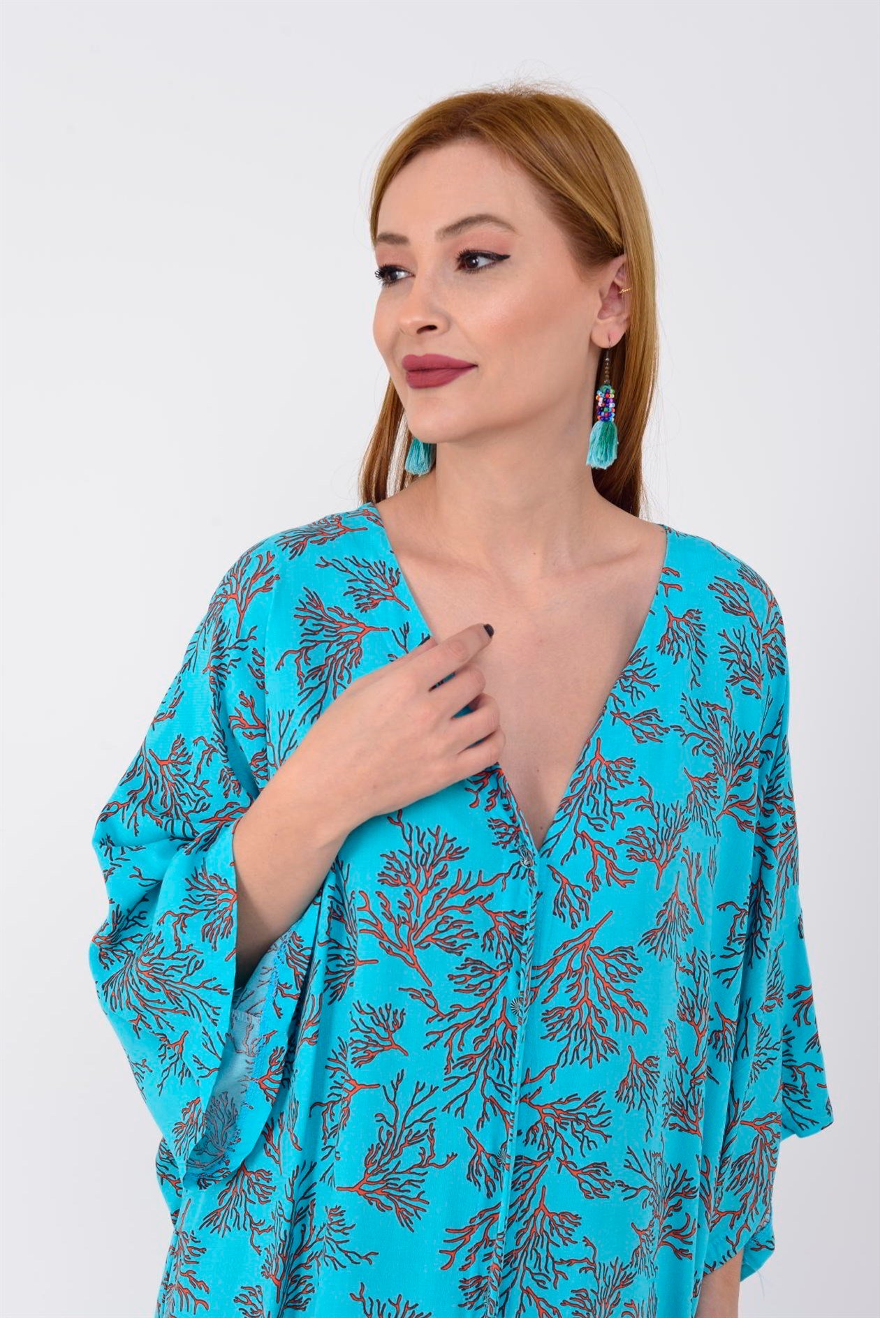 AN5014 A-3000 VEIN MERCAN DESEN ELBİSE