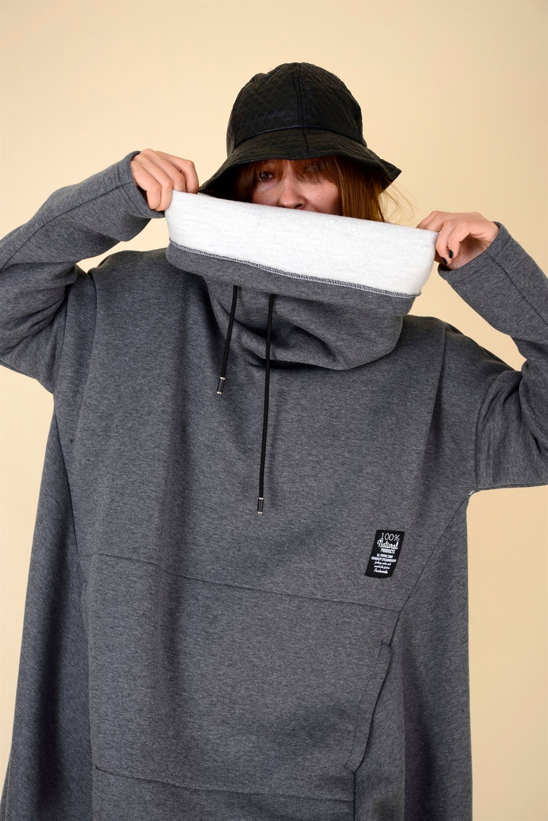 AN8007 TUNNEL 3 İPLİK ŞARDONLU ASMİTERİK KESİM SWEAT