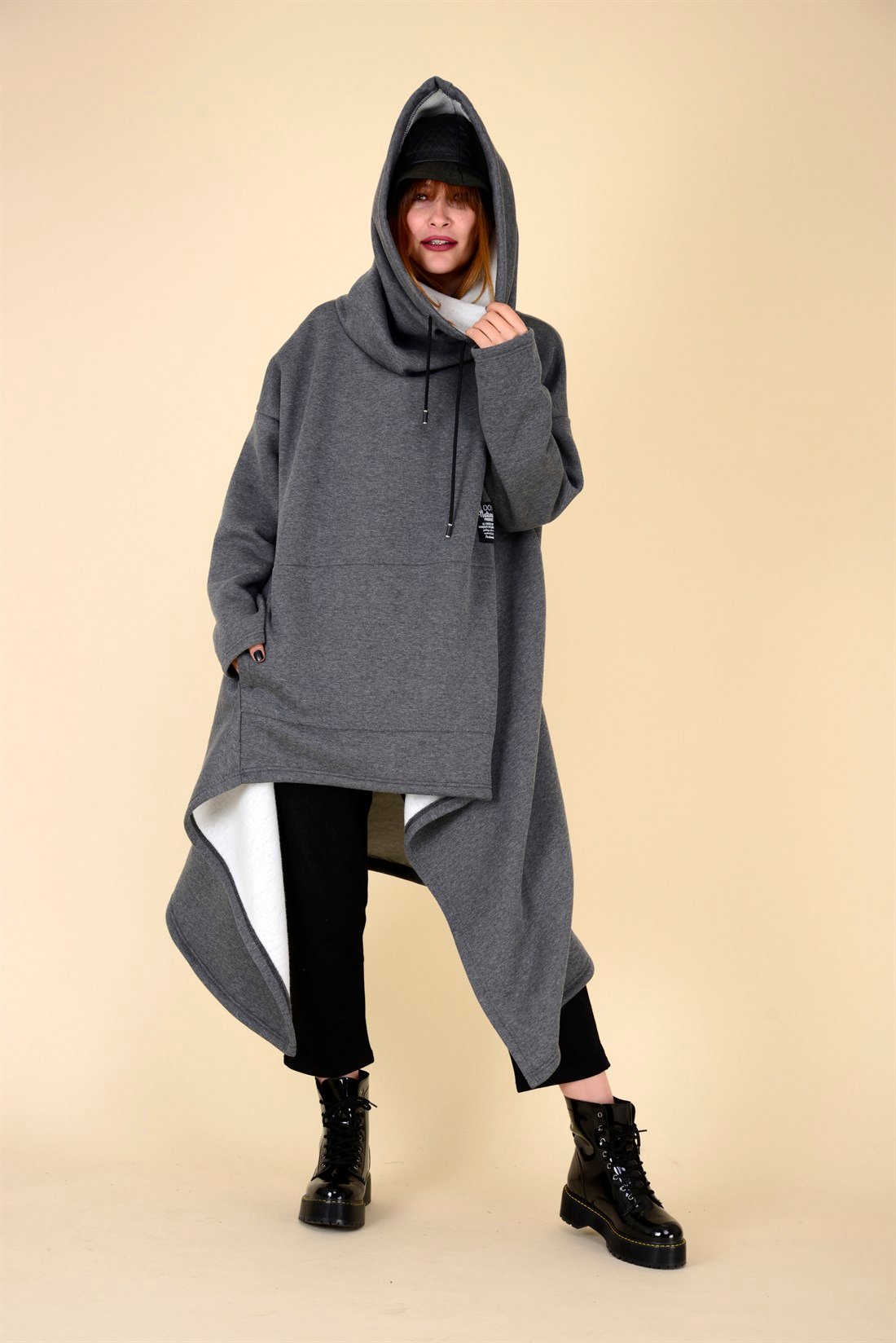 AN8007 TUNNEL 3 İPLİK ŞARDONLU ASMİTERİK KESİM SWEAT