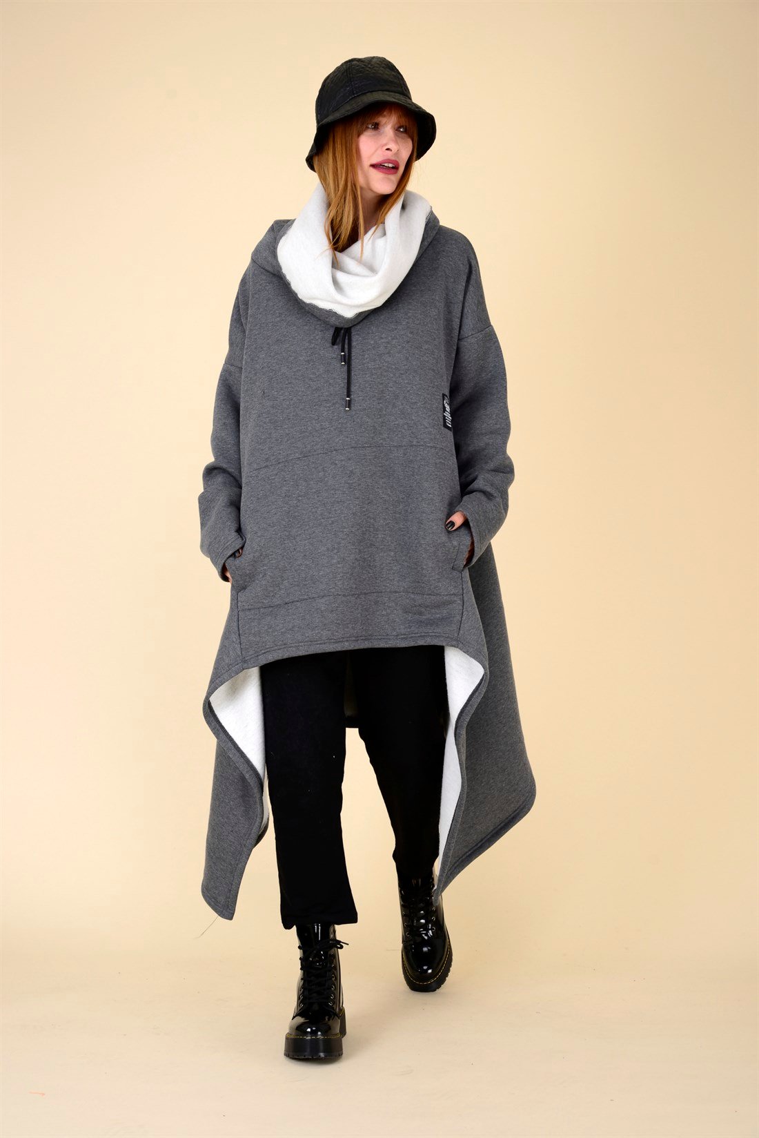 AN8007 TUNNEL 3 İPLİK ŞARDONLU ASMİTERİK KESİM SWEAT