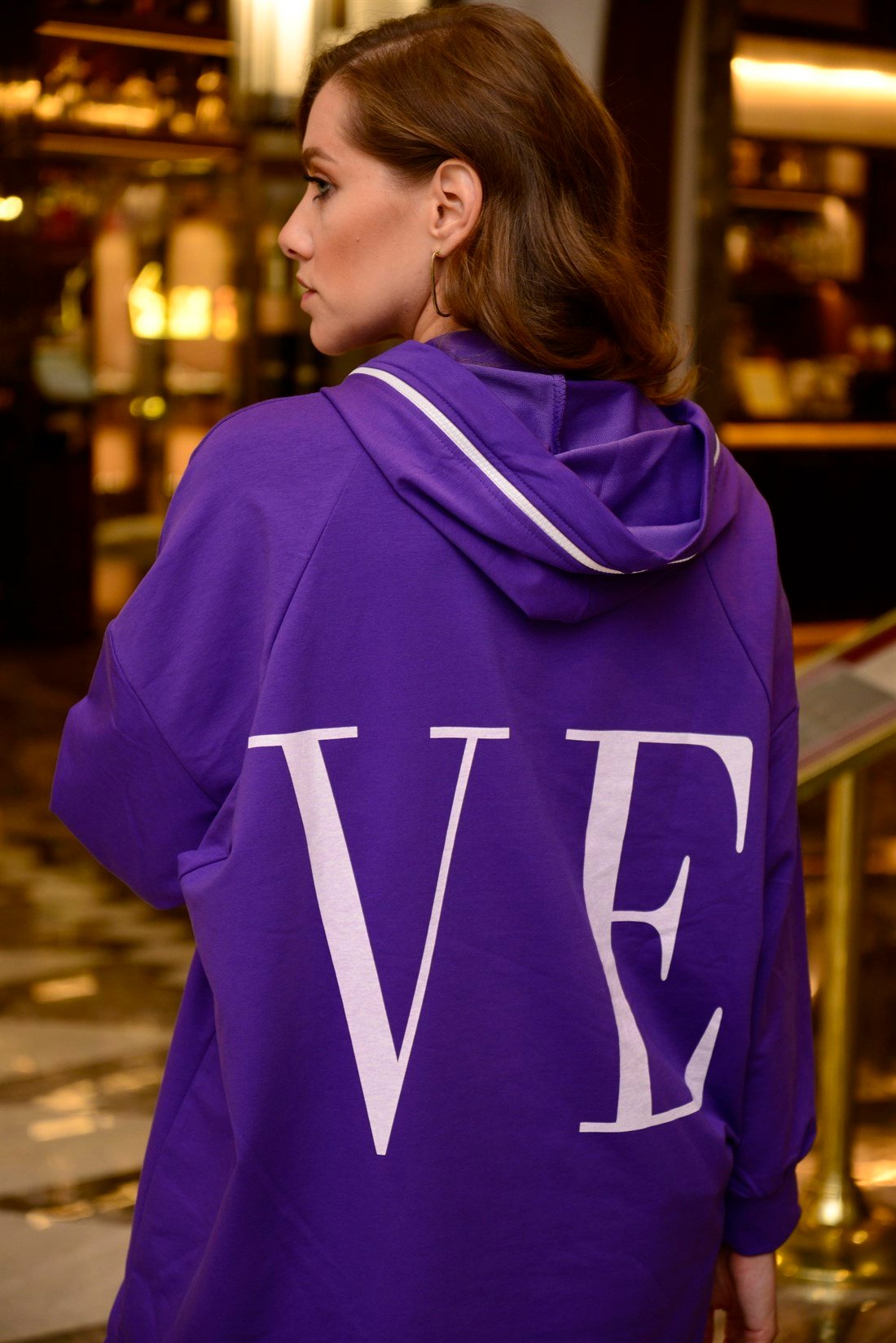 AN9002 LOVE KAPÜŞONLU SWEATSHIRT