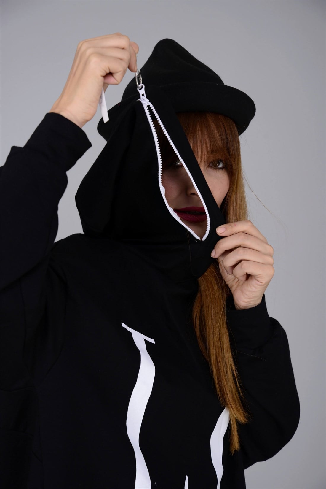 AN9002 LOVE KAPÜŞONLU SWEATSHIRT