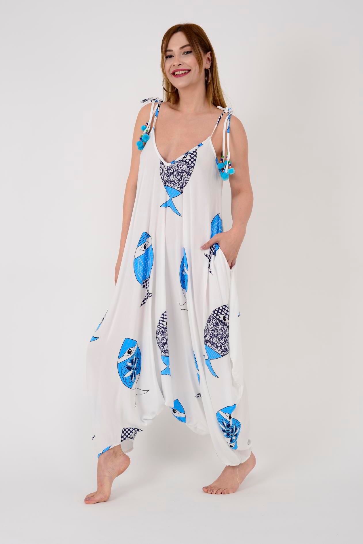 AS34 BALIK DESEN PÜSKÜLLÜ BOHO TULUM