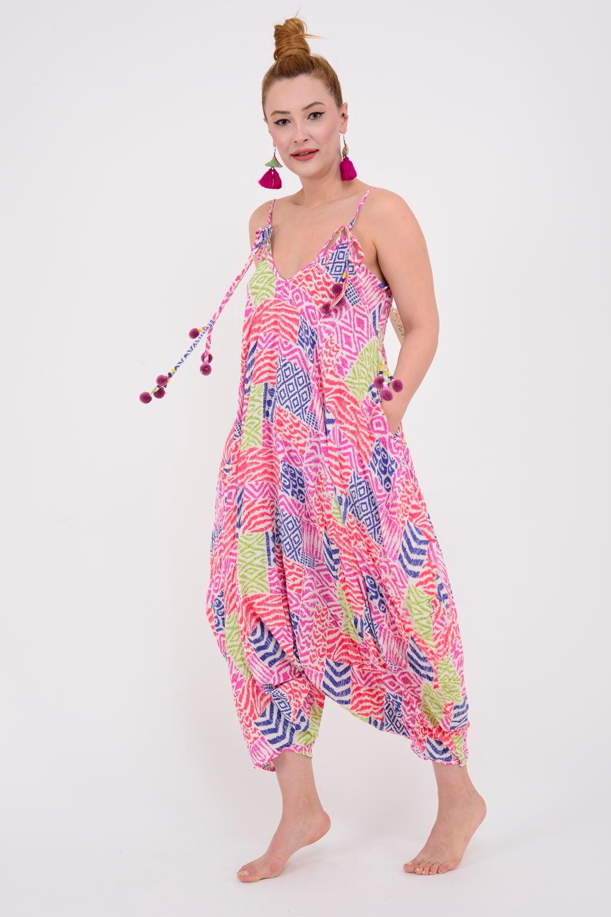 AS34 PATCHWORK PONPON DETAYLI TULUM