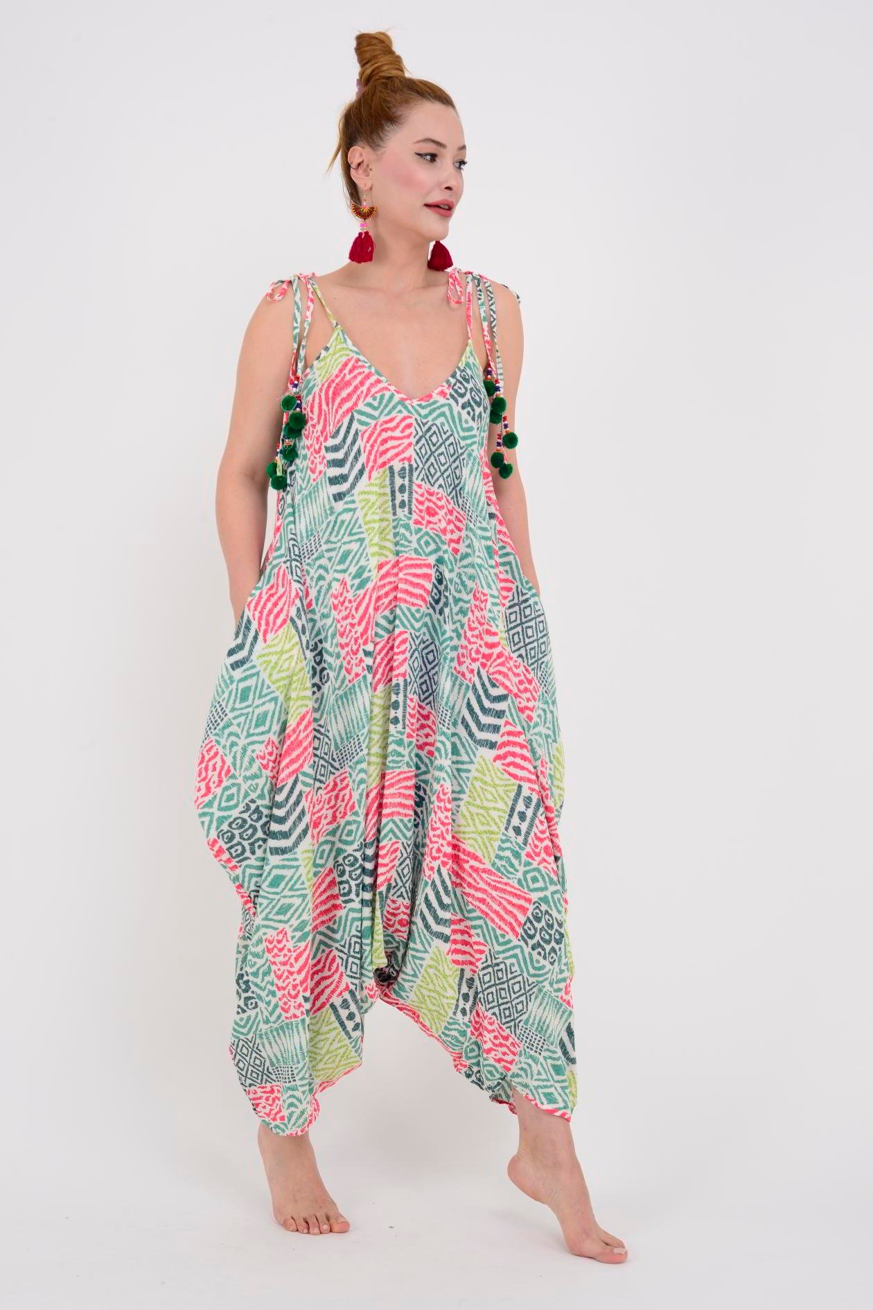 AS34 PATCHWORK PONPON DETAYLI TULUM
