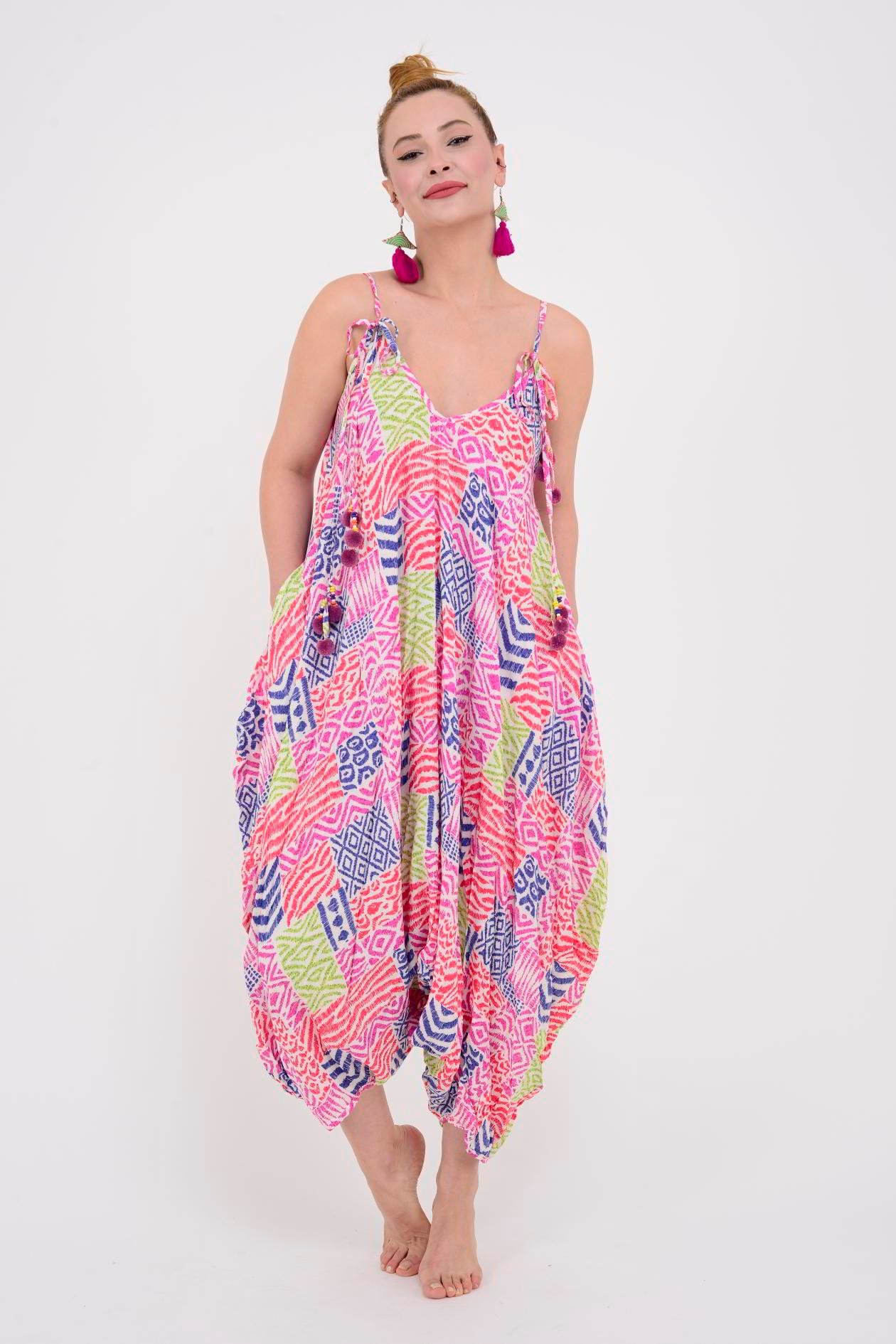 AS34 PATCHWORK PONPON DETAYLI TULUM