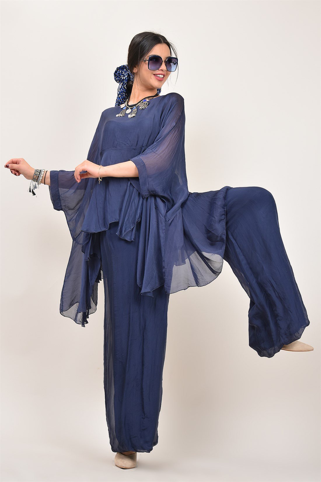 8030 ASTARLI İPEK PANTOLON