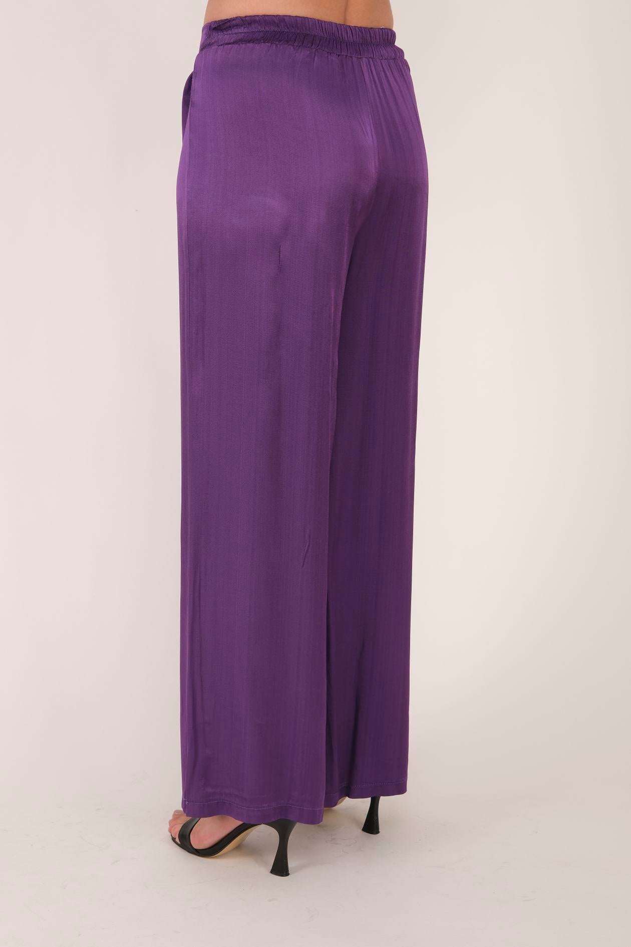 AW222 DÜZ DESEN SATEN PANTOLON