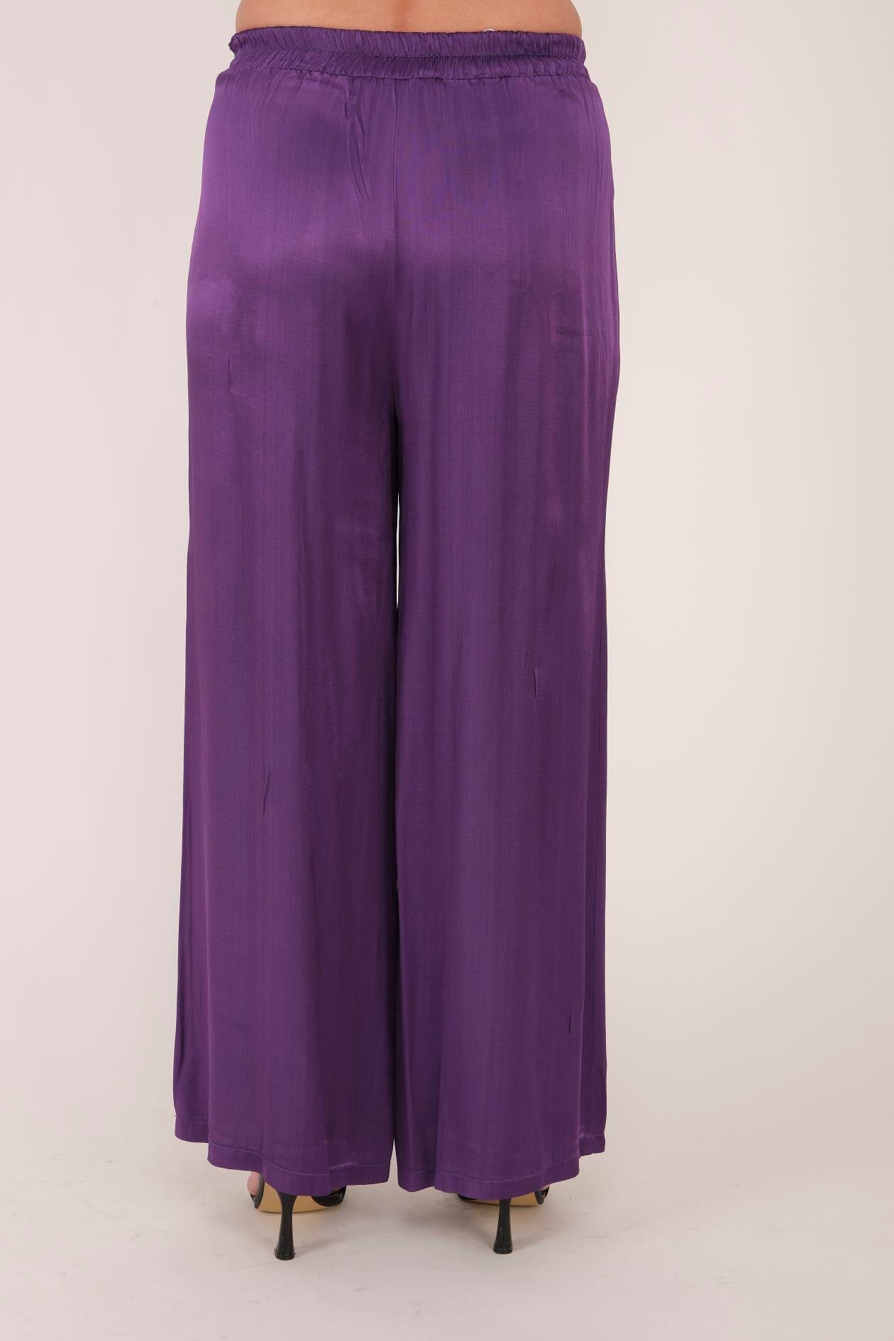 AW222 DÜZ DESEN SATEN PANTOLON