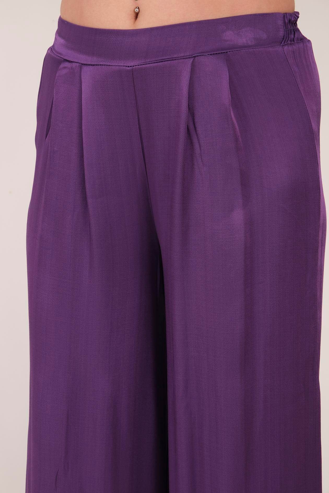 AW222 DÜZ DESEN SATEN PANTOLON